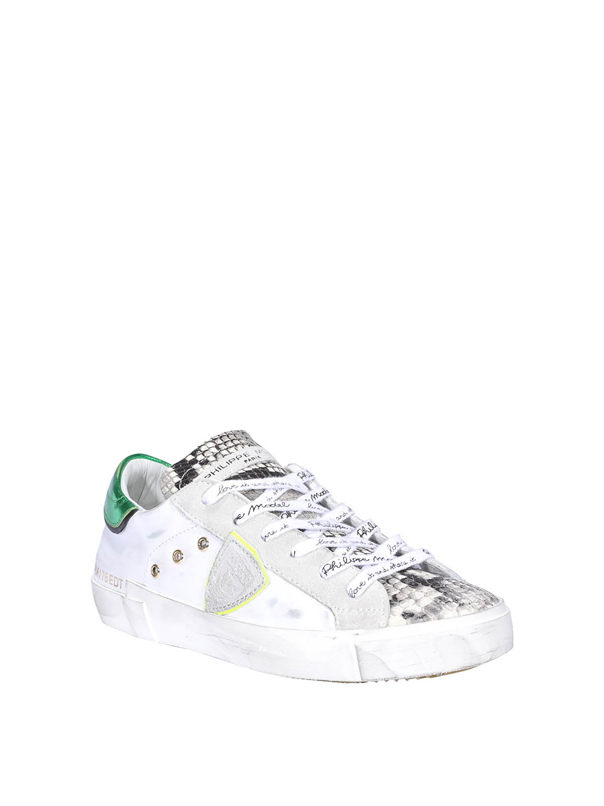stroom middag Couscous Trainers Philippe Model - Paris X python printed upper sneakers - PRLDVY05