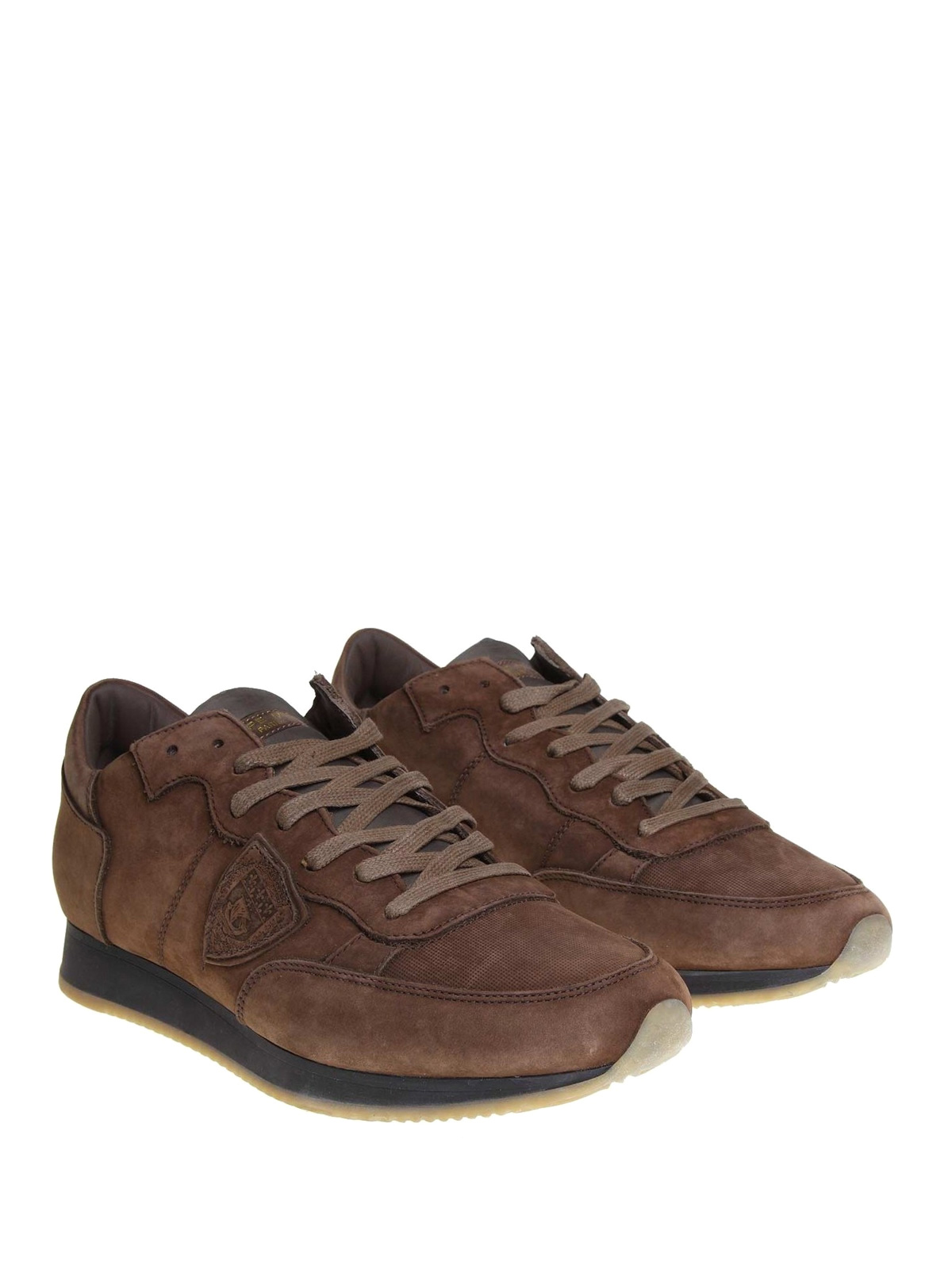 tussen Plateau mei Trainers Philippe Model - Tropez brown nubuck sneakers - TRLUNB08