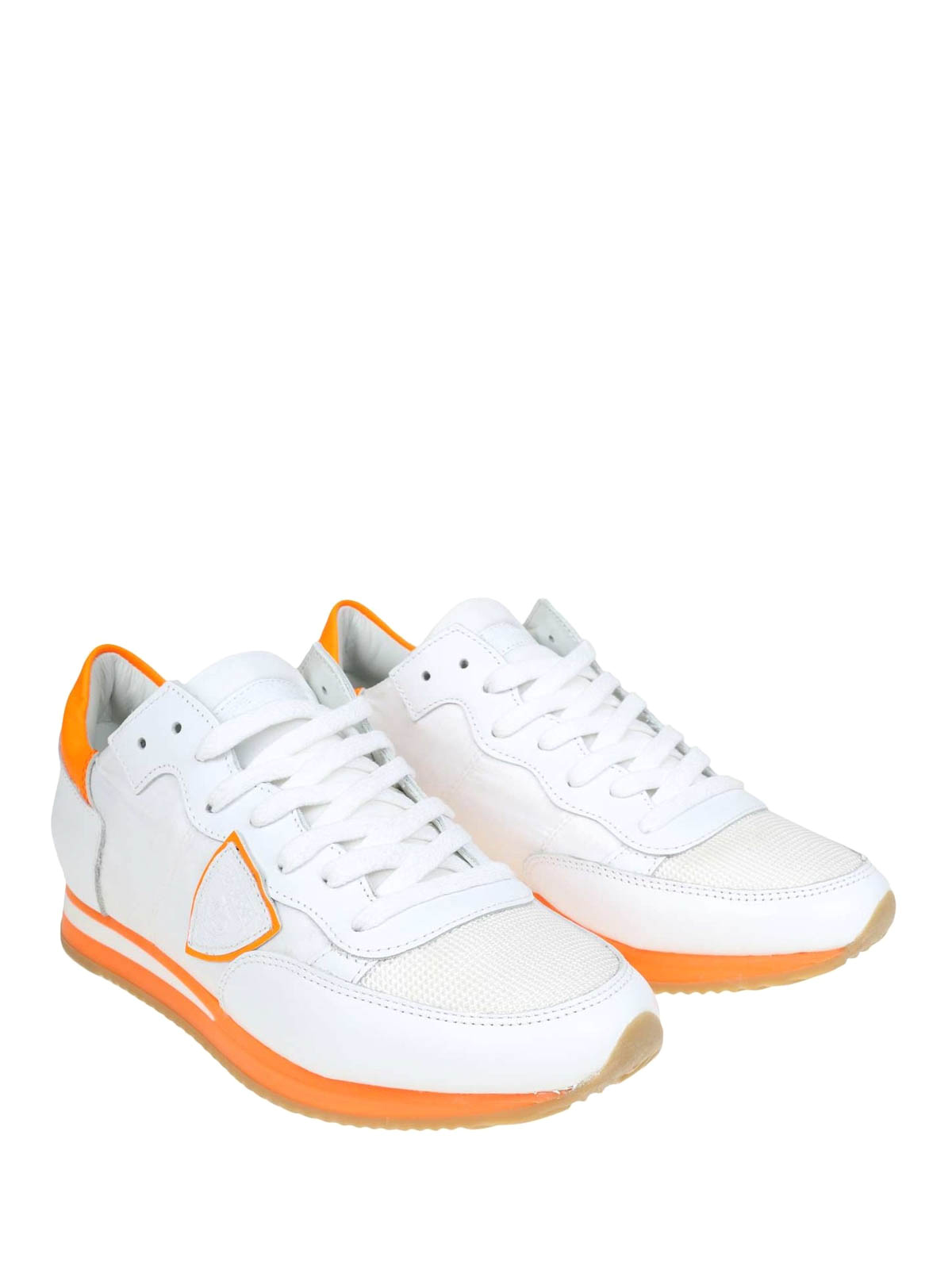 Donna Sneaker da Sneaker Philippe Model Sneakers low tropez logo patchPhilippe Model in Pelle di colore Arancione 