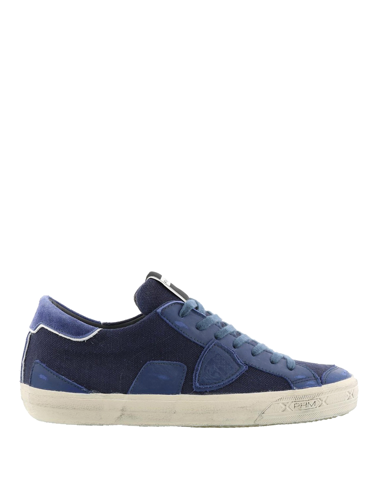 blue canvas sneakers