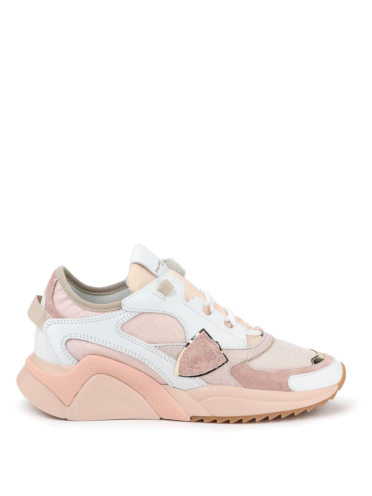PHILIPPE MODEL EZE PINK AND WHITE SNEAKER