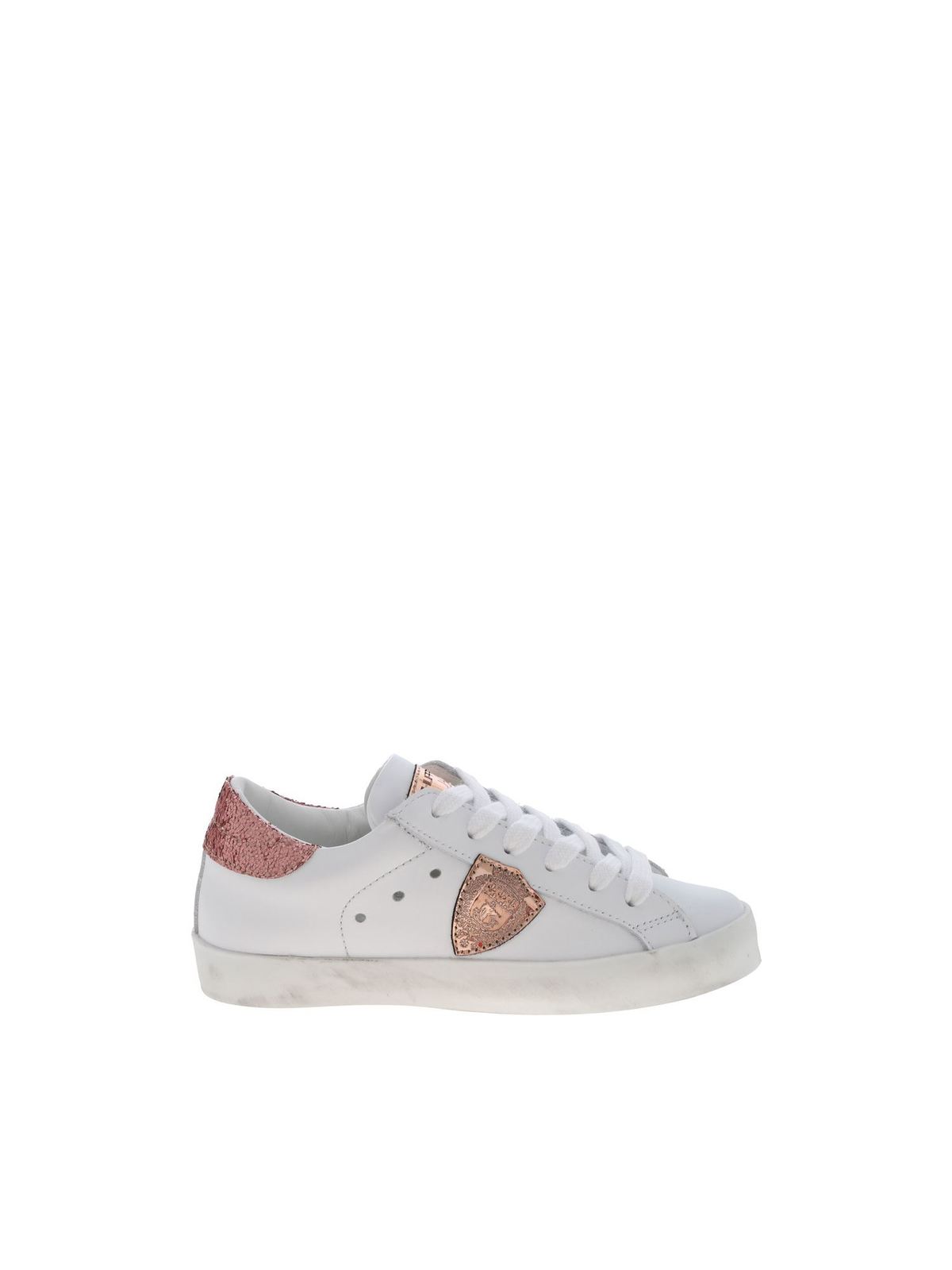 Philippe Model - Sneakers Paris bianche e rosa - sneakers - CLL0VG2A