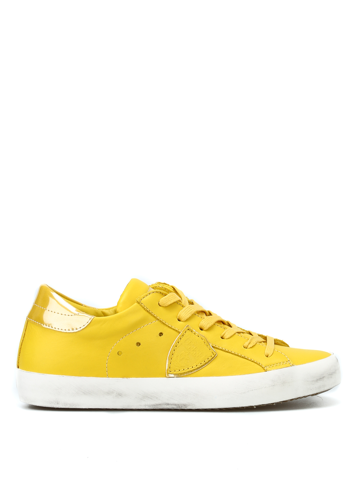 yellow leather sneakers