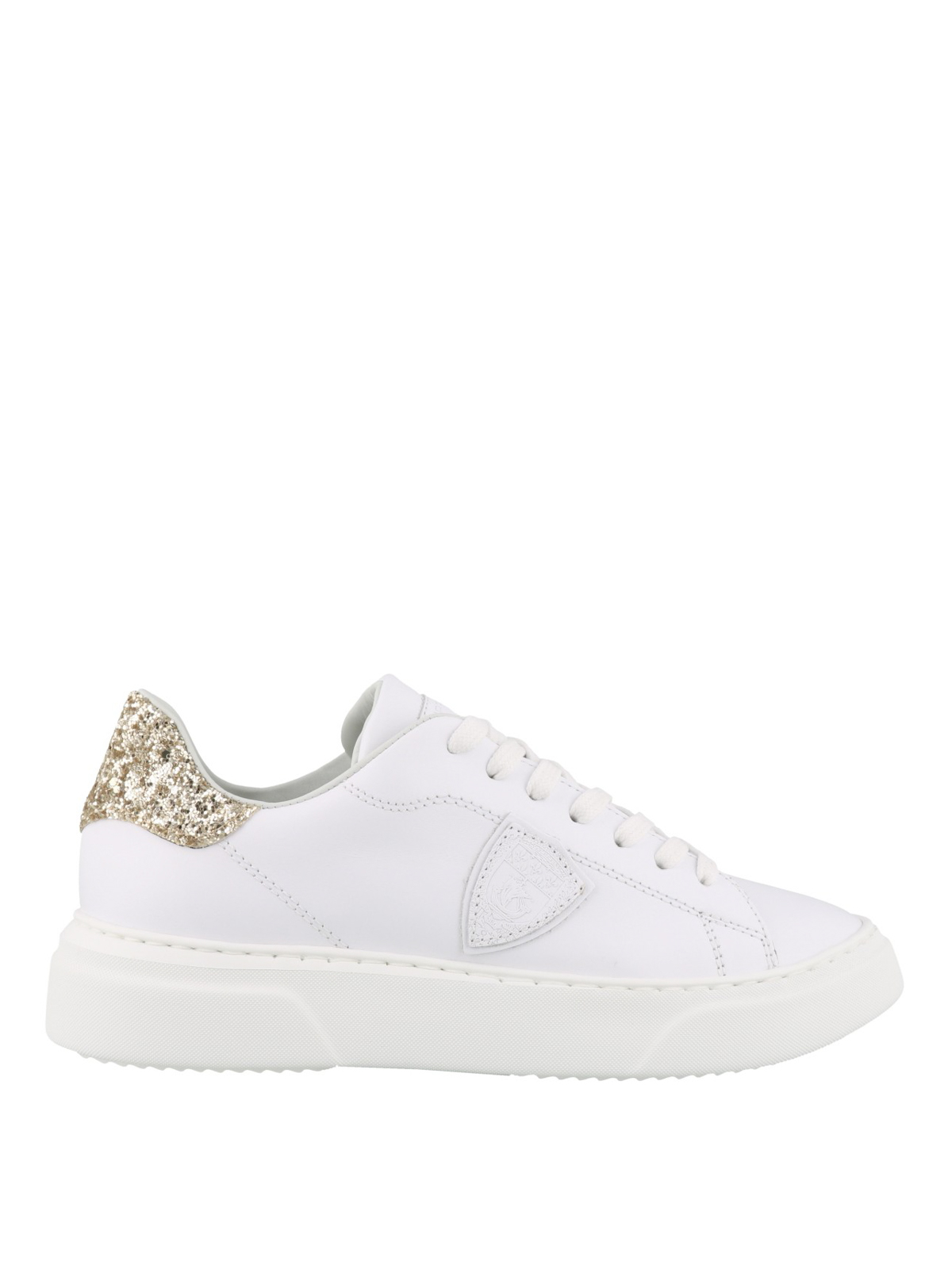 Sneaker Temple in pelle bianca e glitter H-Brands Donna Scarpe Sneakers Sneakers con glitter 