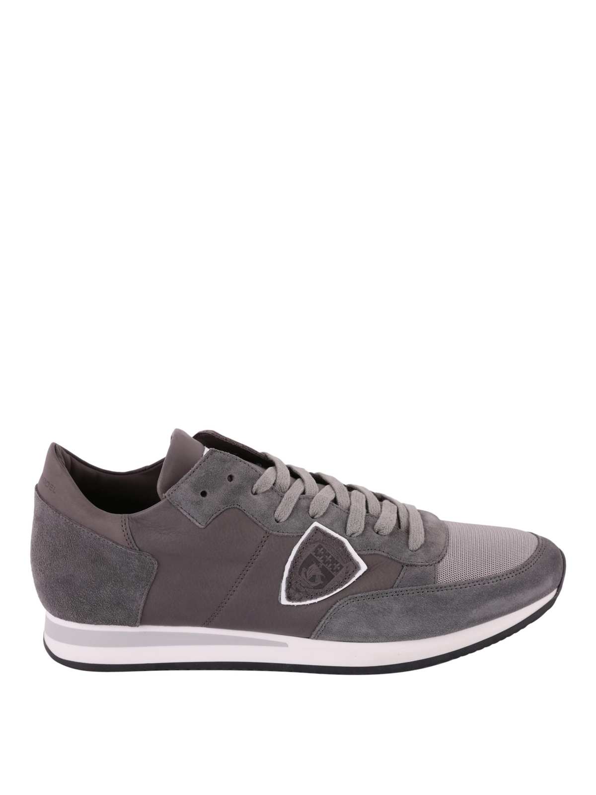 Philippe Model - Tropez total grey suede and nylon sneakers - trainers ...