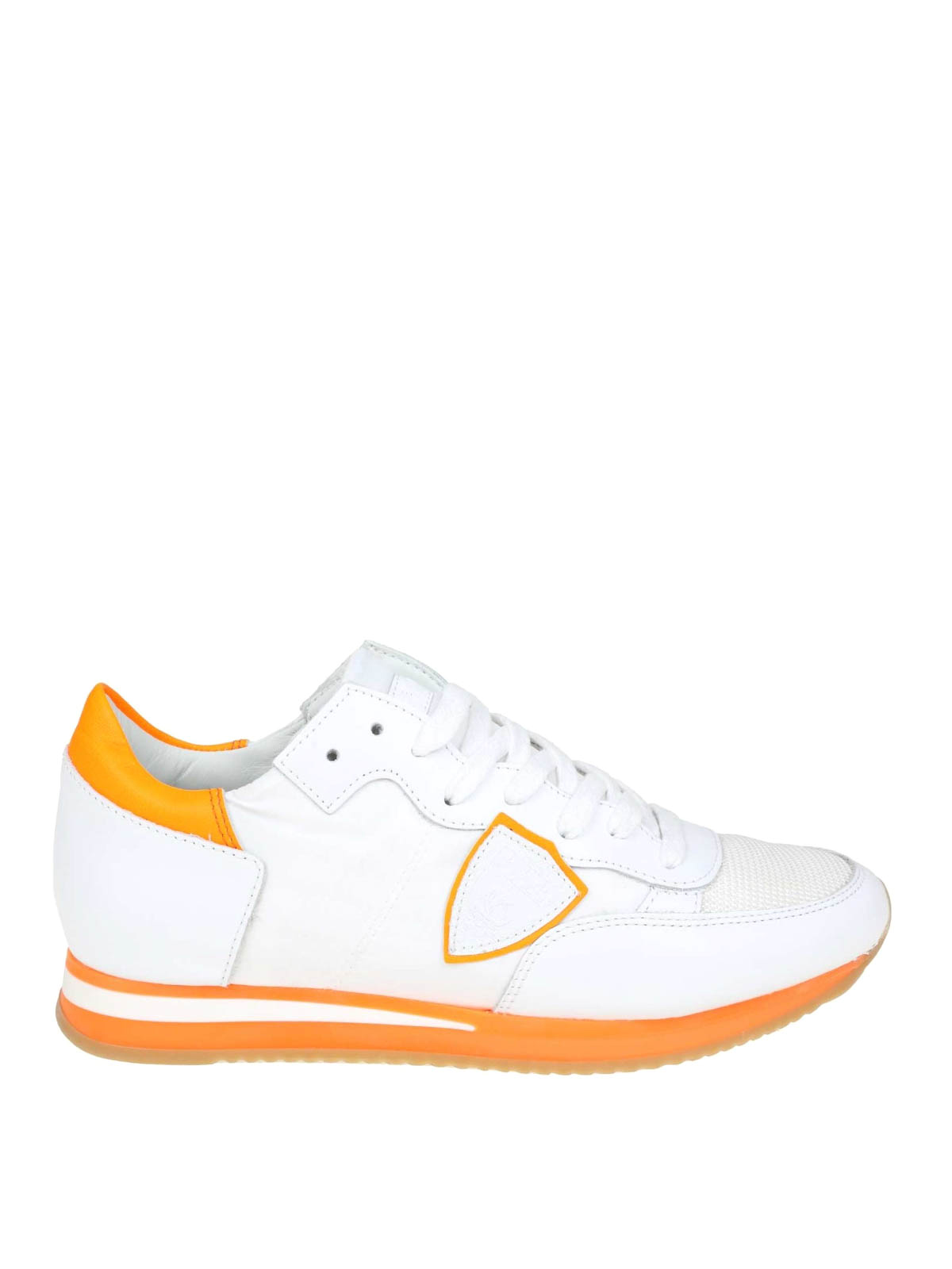Philippe Model - Sneaker Tropez bianche e arancioni - sneakers - TRLDNV04