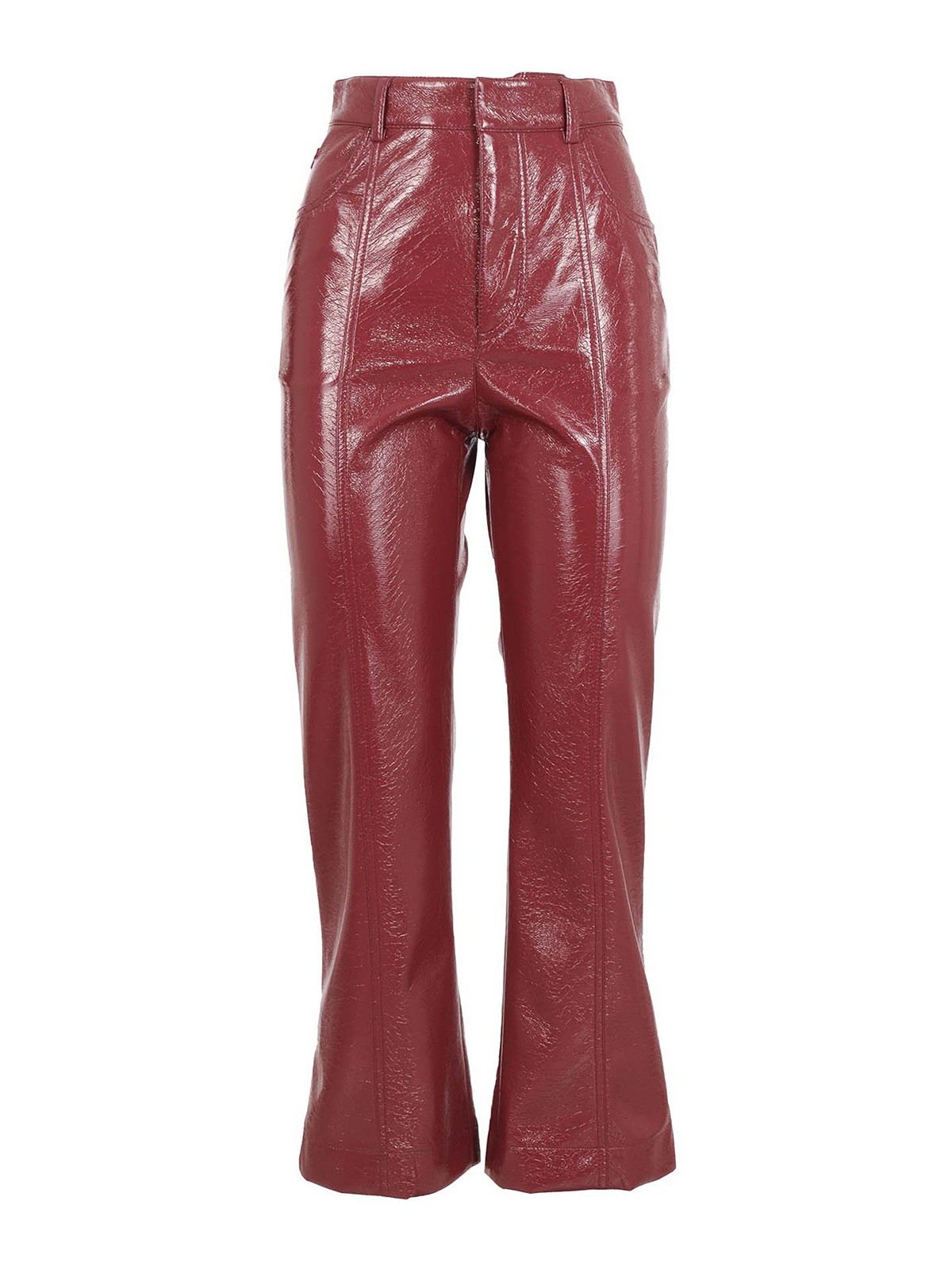 bootcut faux leather pants