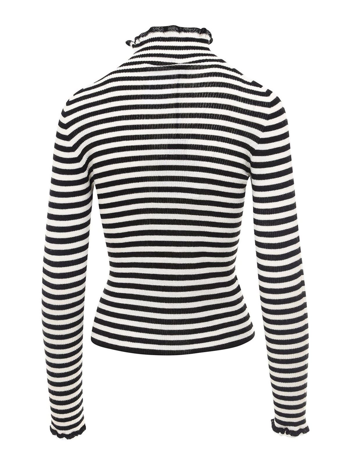 Turtle-neck striped sweater 