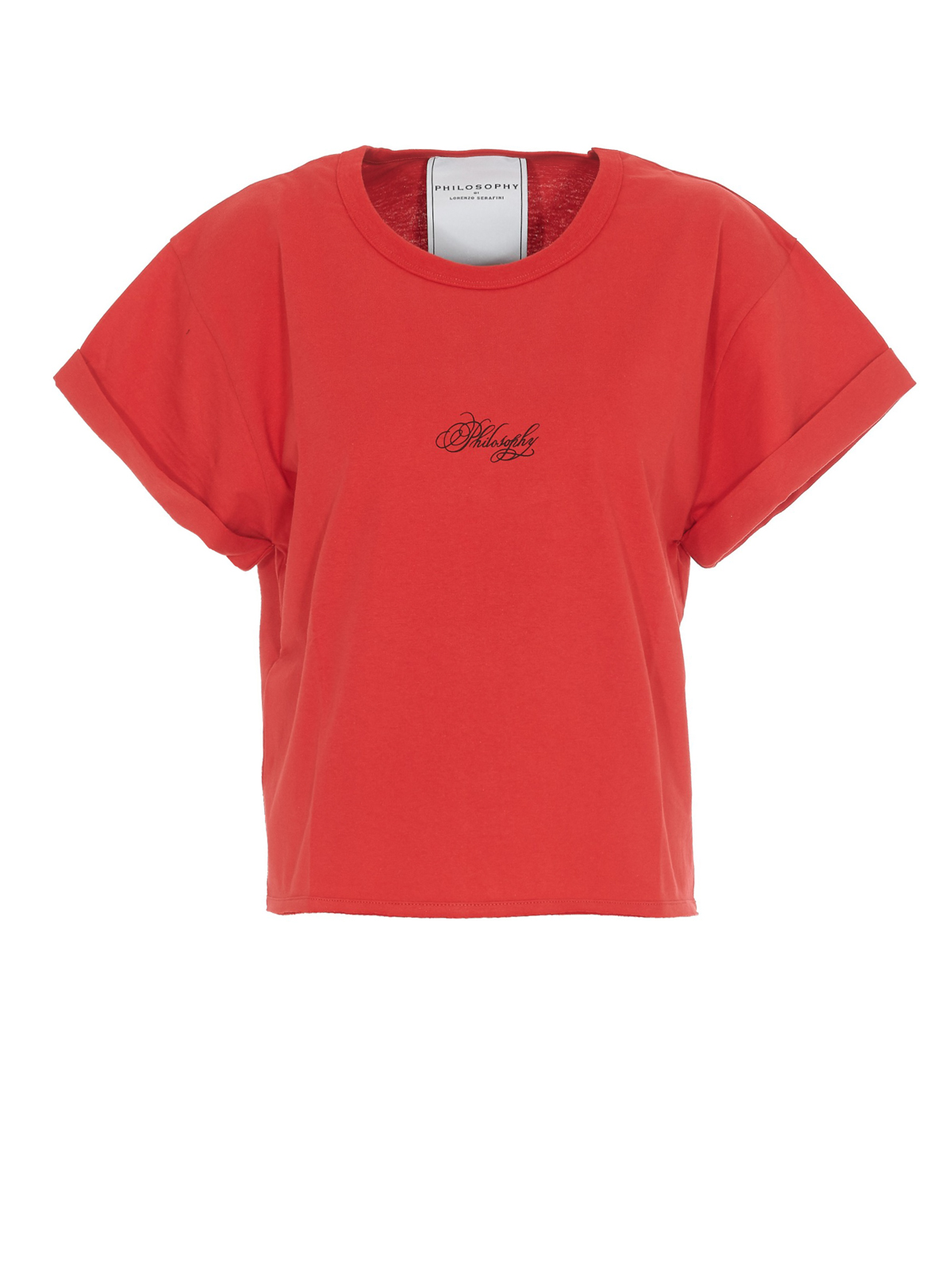 Philosophy Di Lorenzo Serafini Red Cotton Boxy T-shirt