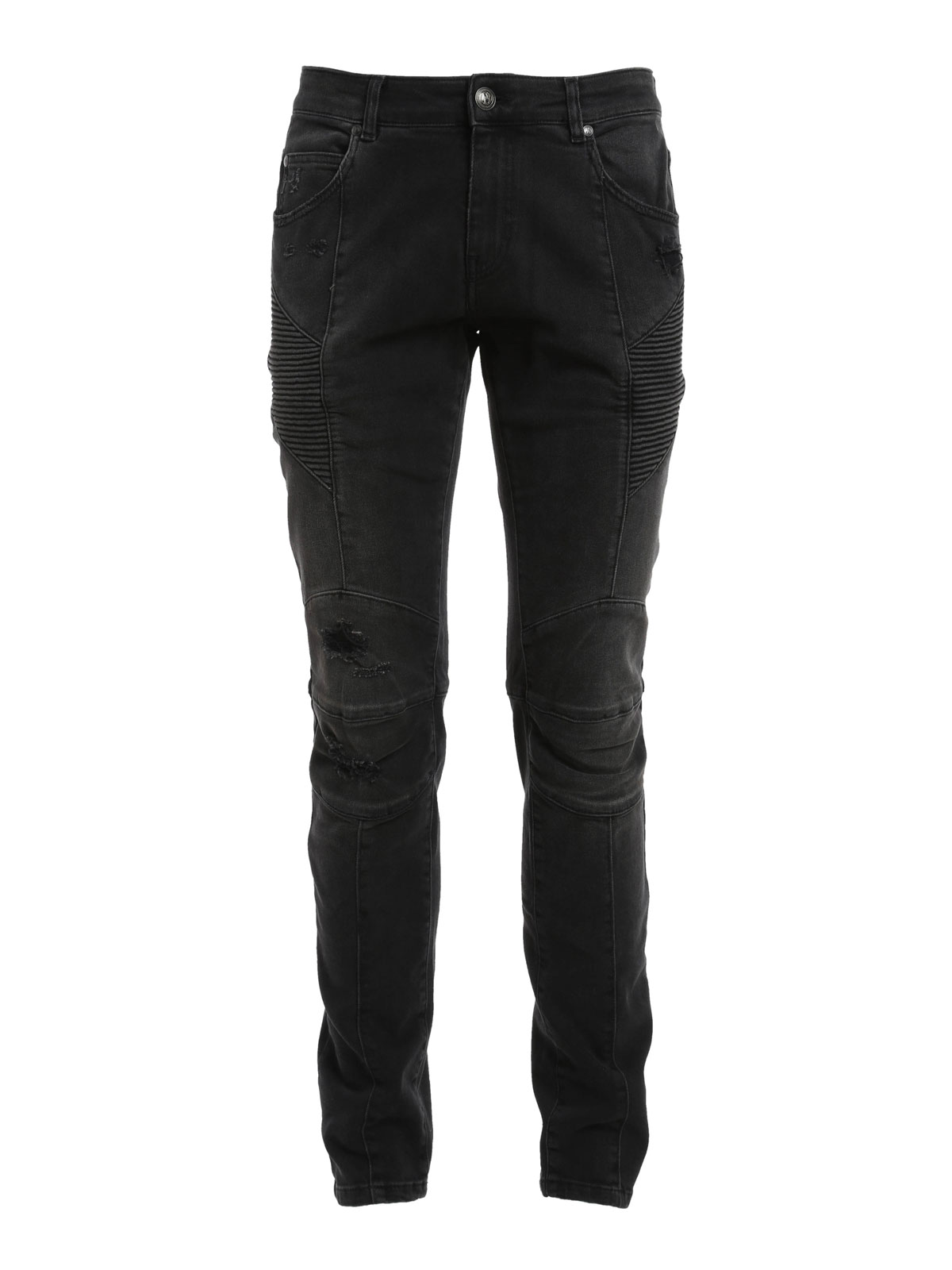 systeem verwennen Geavanceerde Casual trousers Pierre Balmain - Straight cut Biker jeans - HP5357JH358