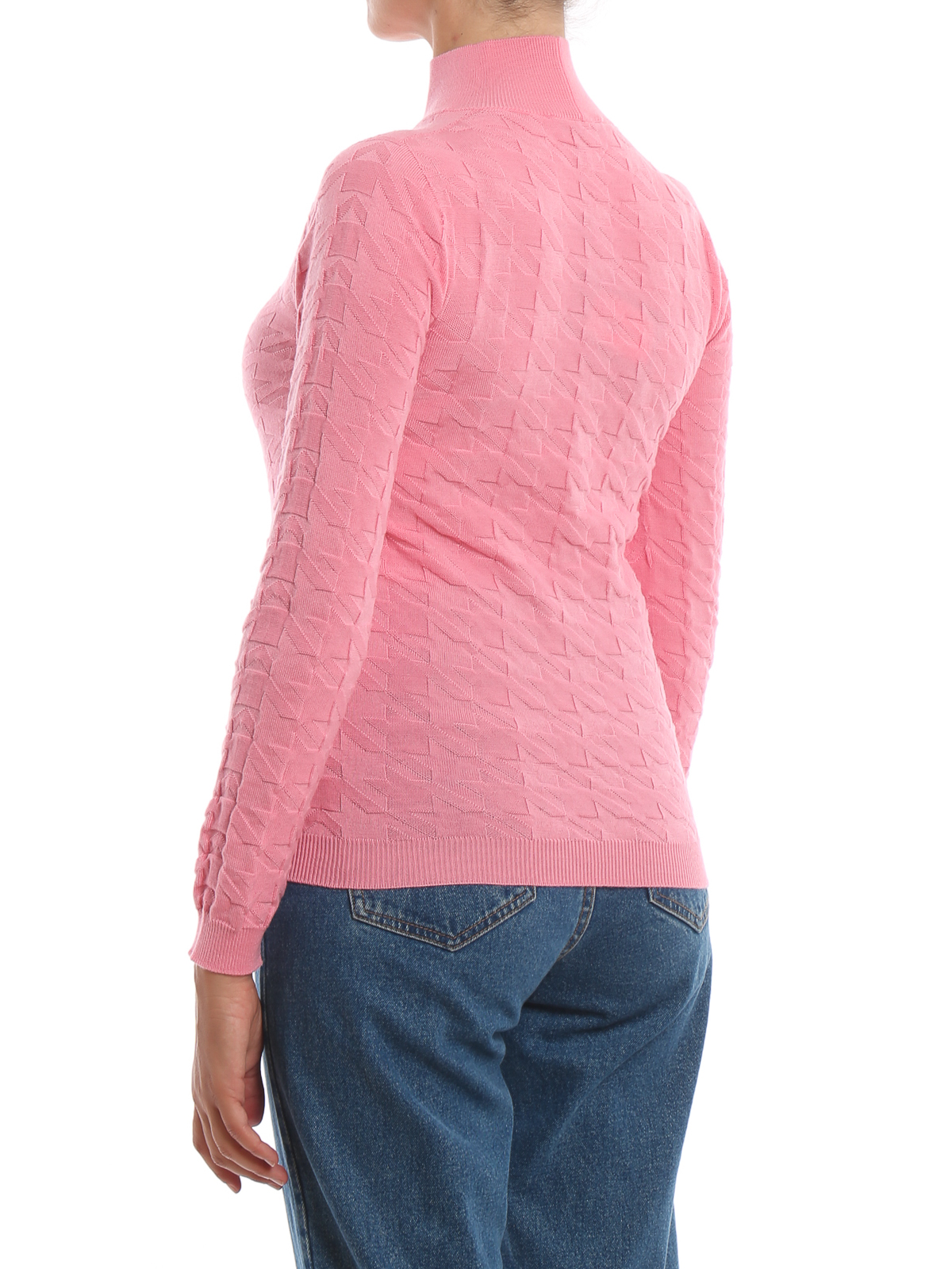 Blumarine Wool Turtleneck in Pink Womens Clothing Jumpers and knitwear Turtlenecks 