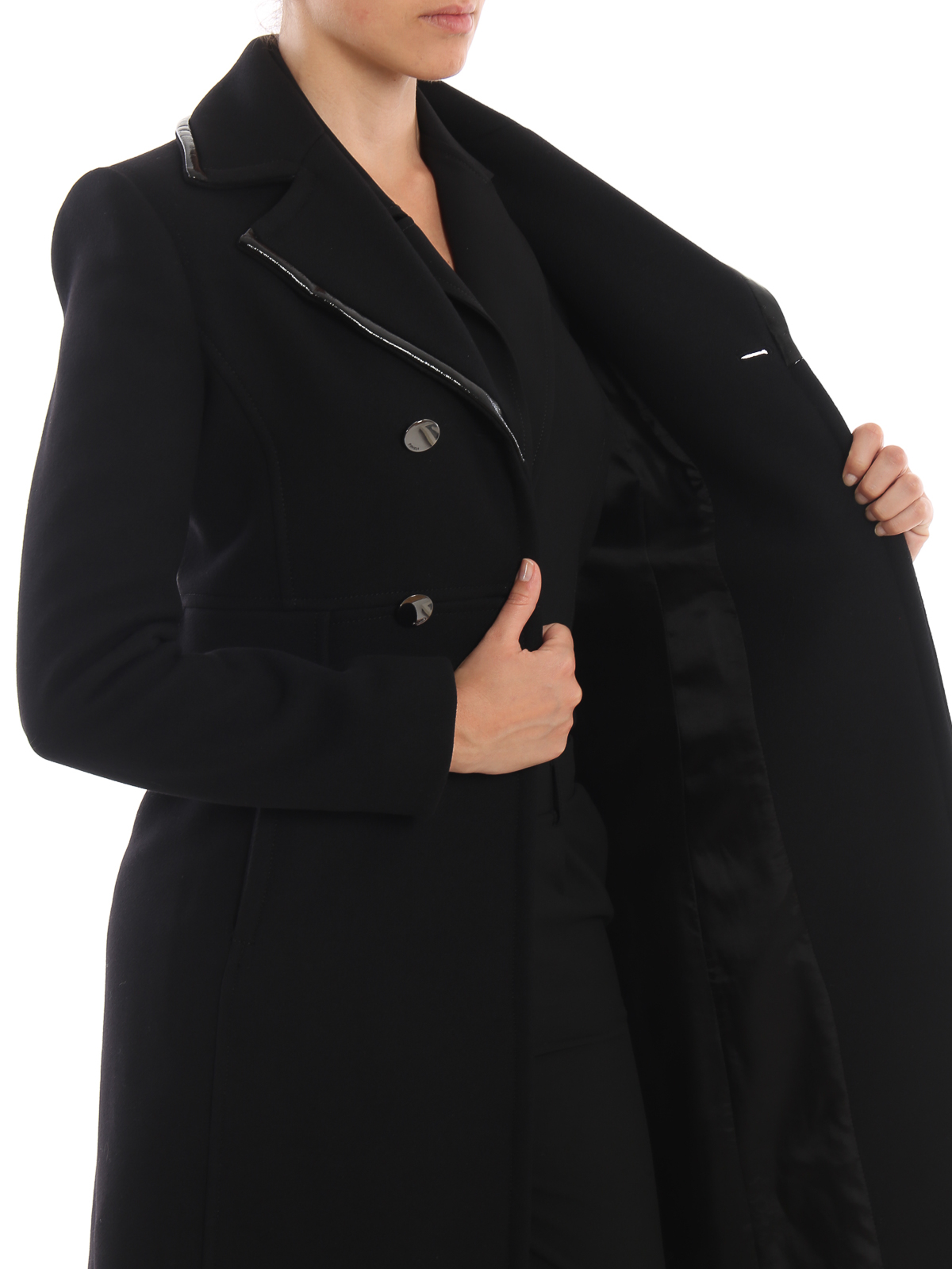 Manteau Pinko en coloris Neutre Femme Vêtements Manteaux Manteaux longs et manteaux dhiver 