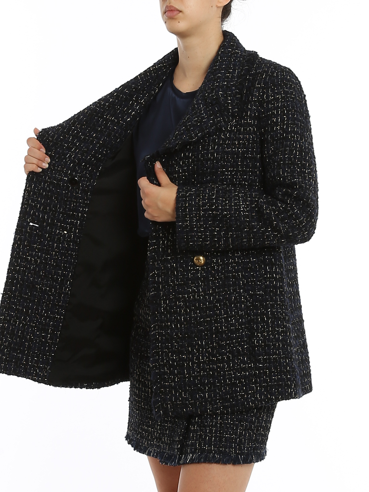 pinko tweed coat