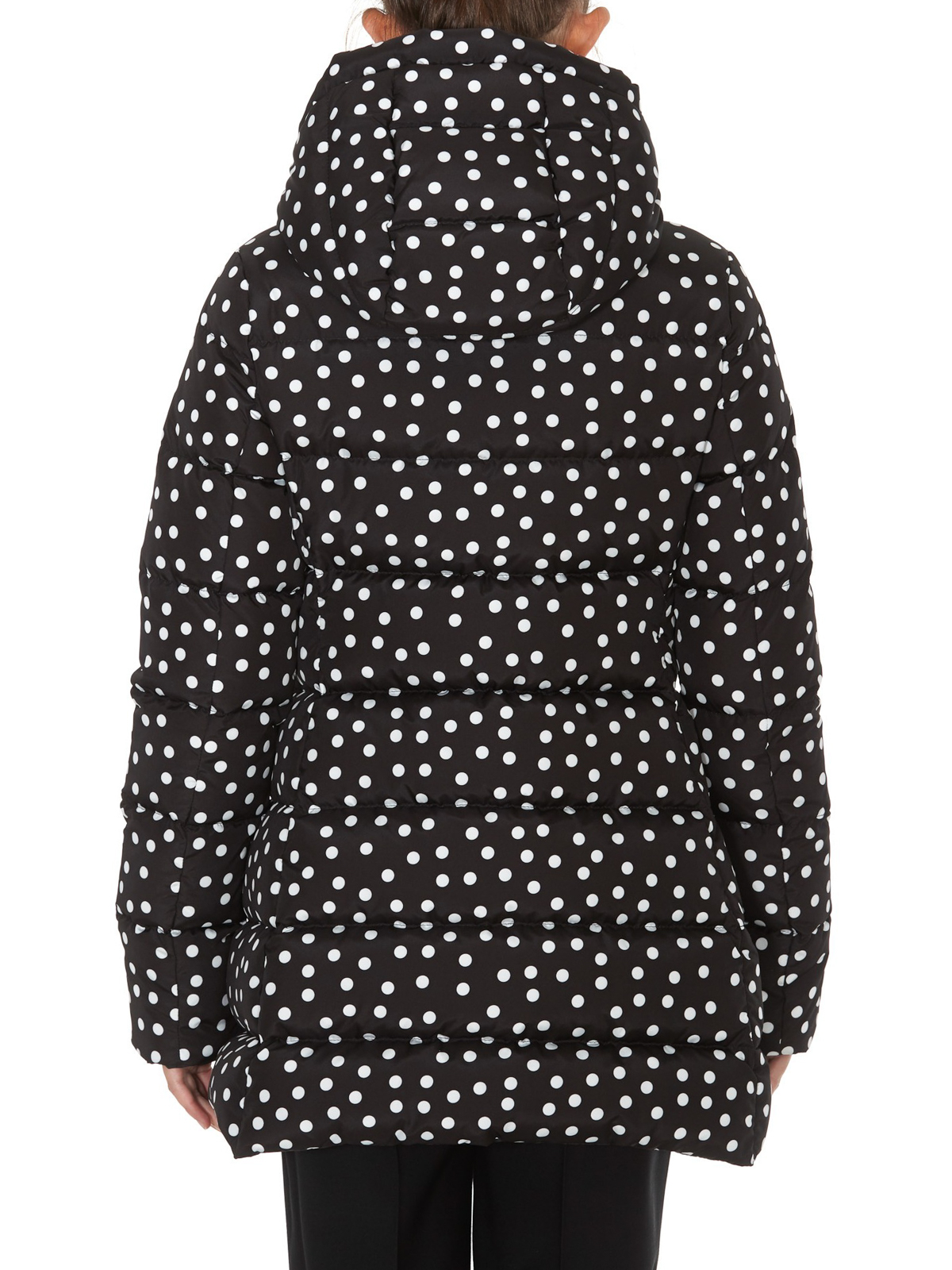 polka dot puffer jacket