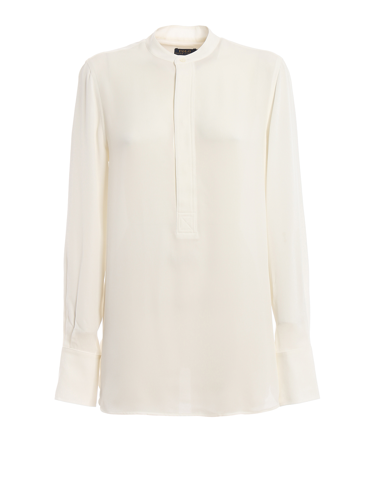 Blouses Polo Ralph Lauren - Collarless white silk blouse - 211735612002