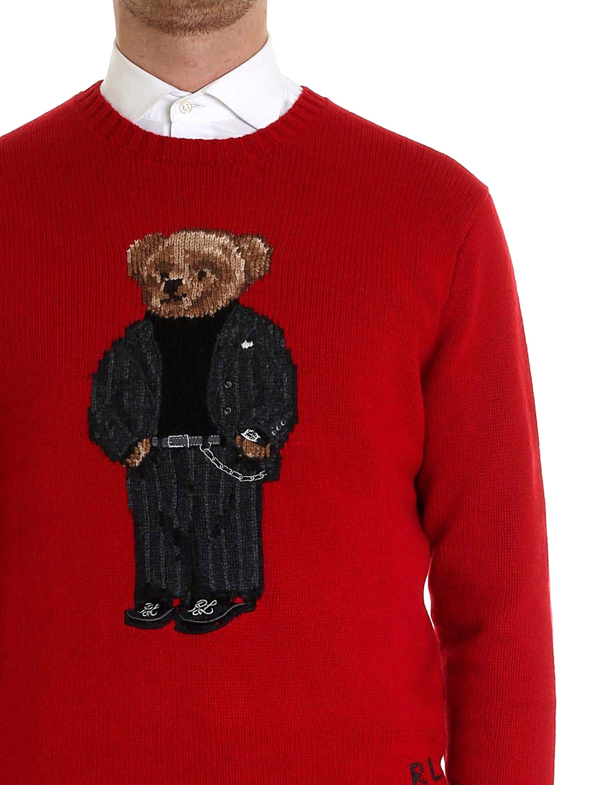Crew necks Polo Ralph Lauren - Bear intarsia wool sweater - 710766112001