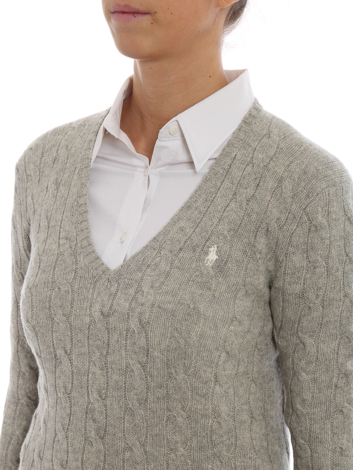 Polo Ralph Lauren Cashmere-Pullover in Grau Damen Bekleidung Pullover und Strickwaren Pullover 