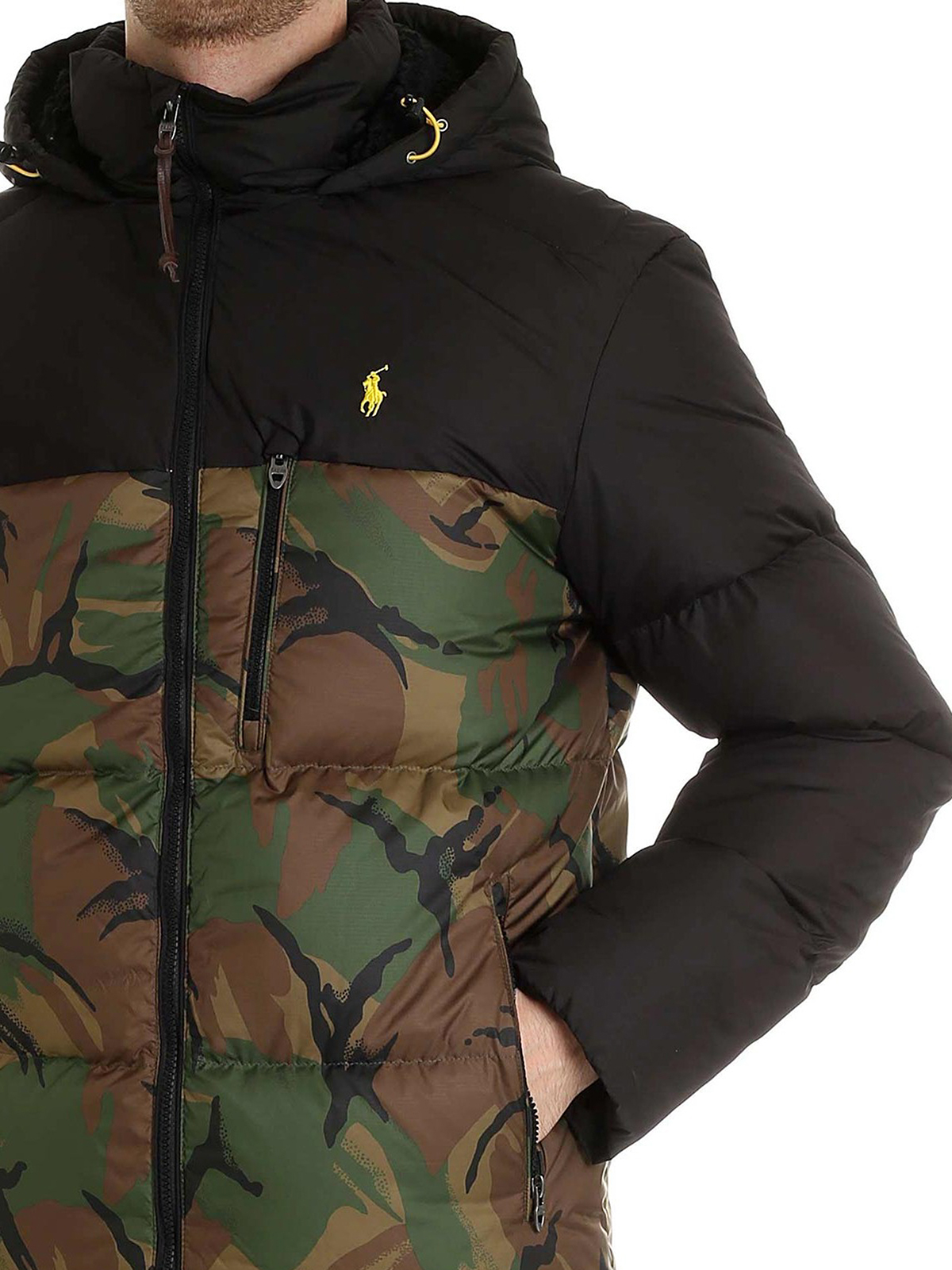 Padded jackets Polo Ralph Lauren - Camu and black puffer jacket -  710759959001