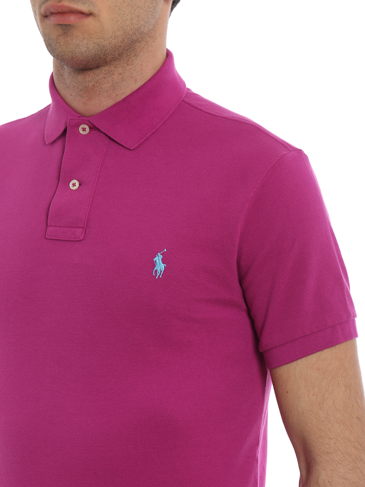Polo shirts Polo Ralph Lauren - Classic purple polo shirt in pique cotton -  710536856172