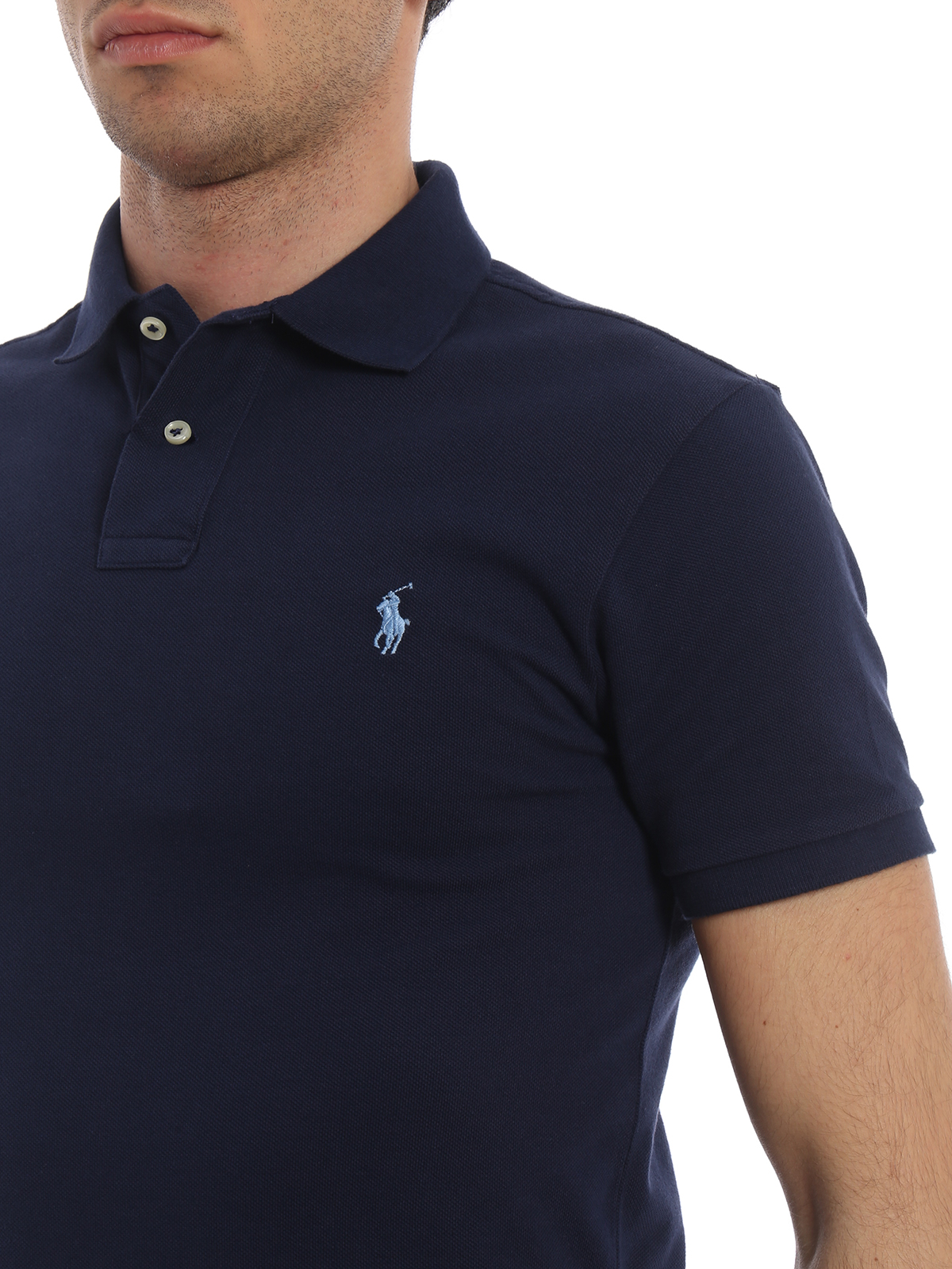 Polo shirts Polo Ralph Lauren - Dark blue polo shirt in pique cotton ...