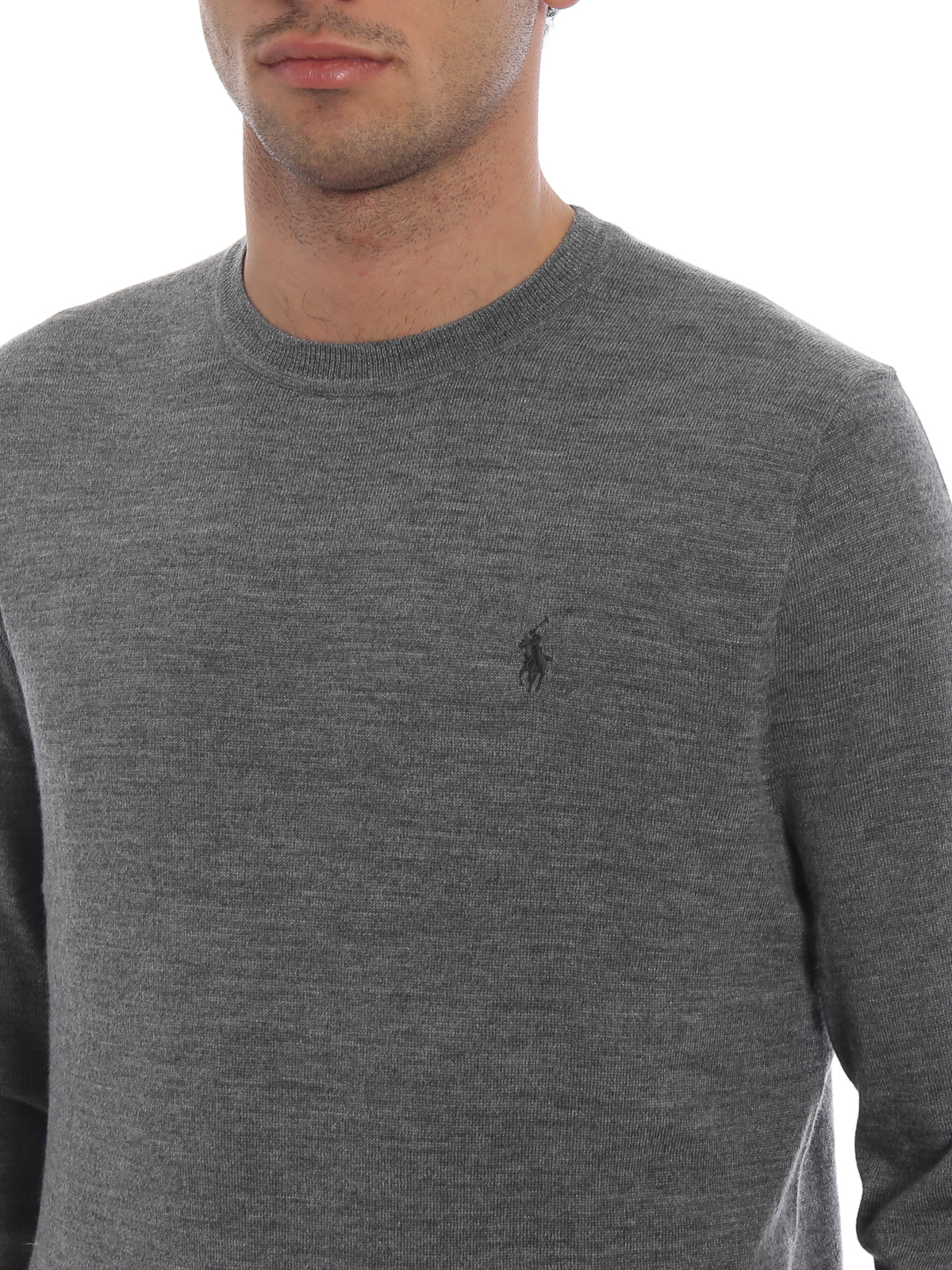 ralph lauren grey crew neck sweatshirt