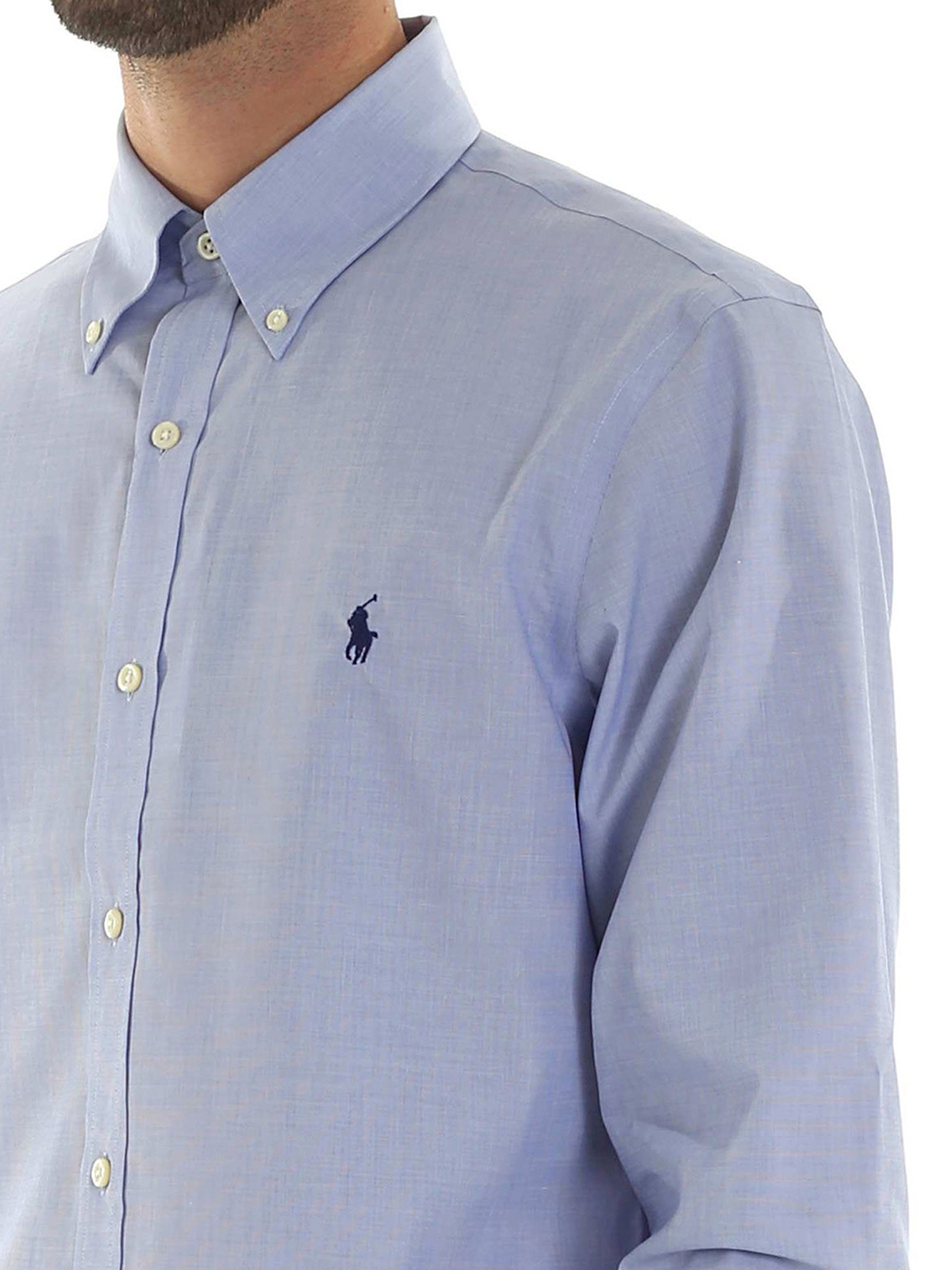 Shirts Polo Ralph Lauren - Light blue button down shirt - 712722192001