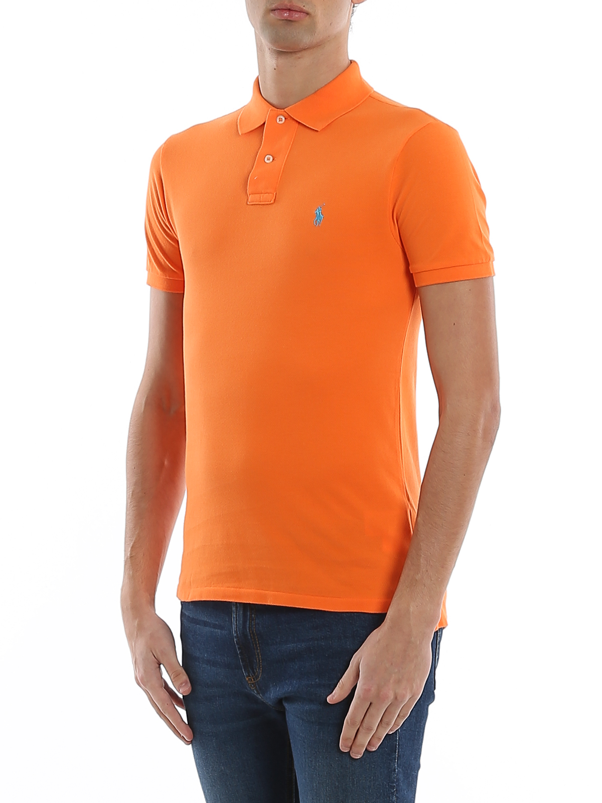 Polo shirts Polo Ralph Lauren - Orange cotton logo embroidery polo shirt -  710795080026