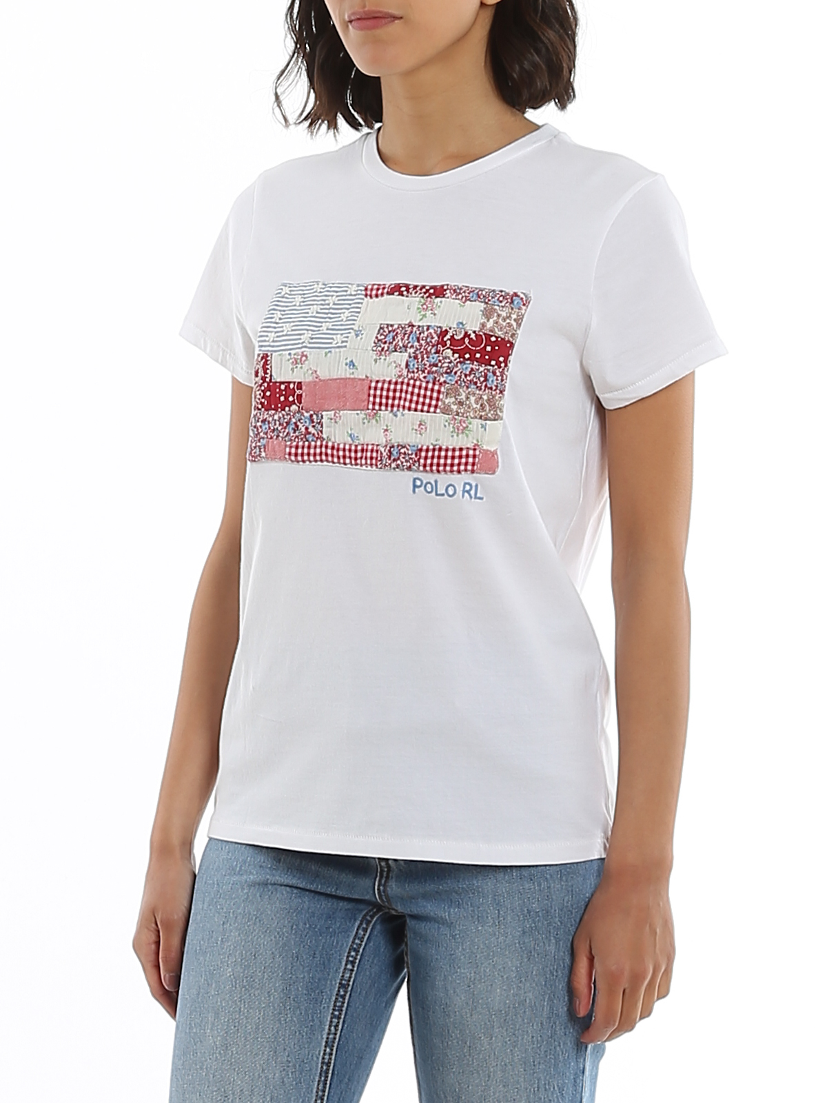 T-shirts Polo Ralph Lauren - Patchwork flag cotton T-shirt - 211792192001