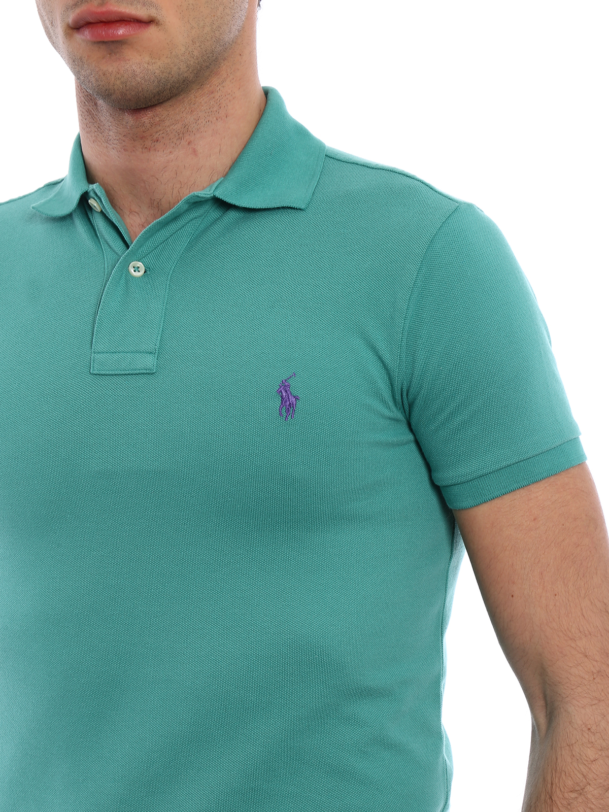 Polo shirts Polo Ralph Lauren - Purple logo classic polo shirt ...