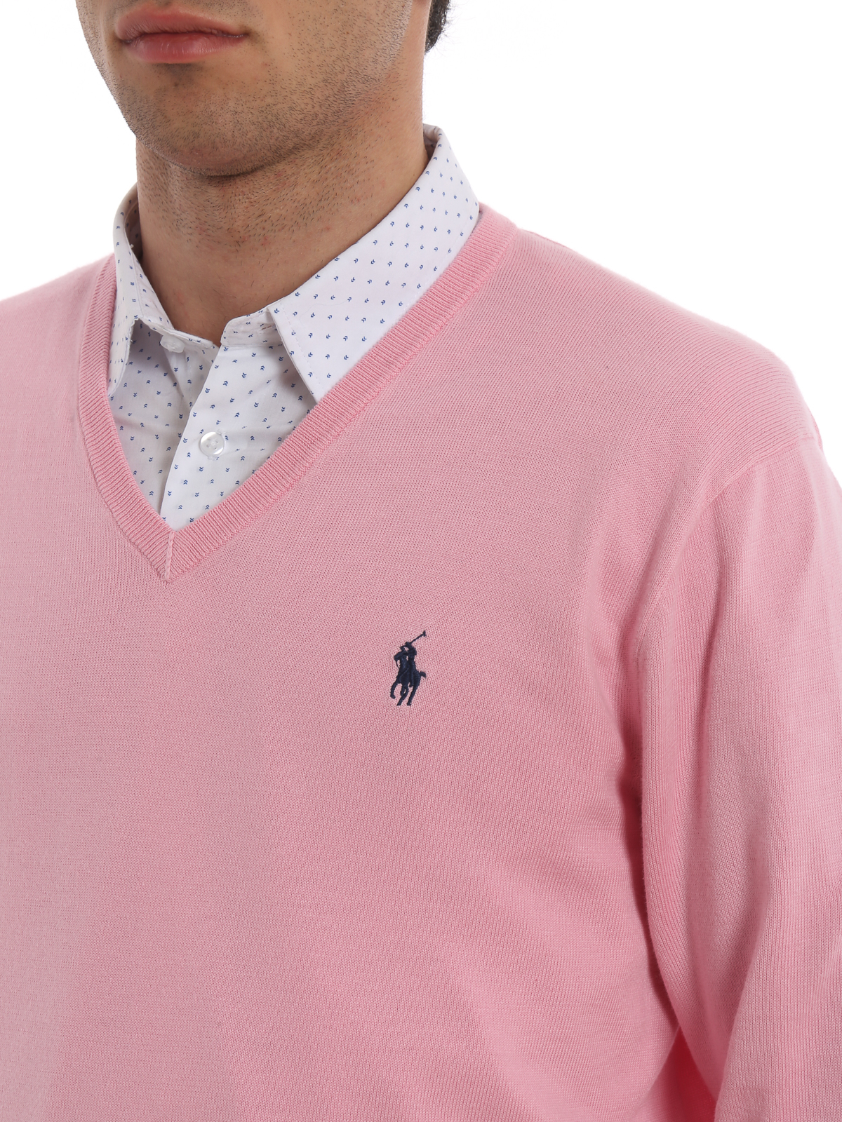 pink polo sweater