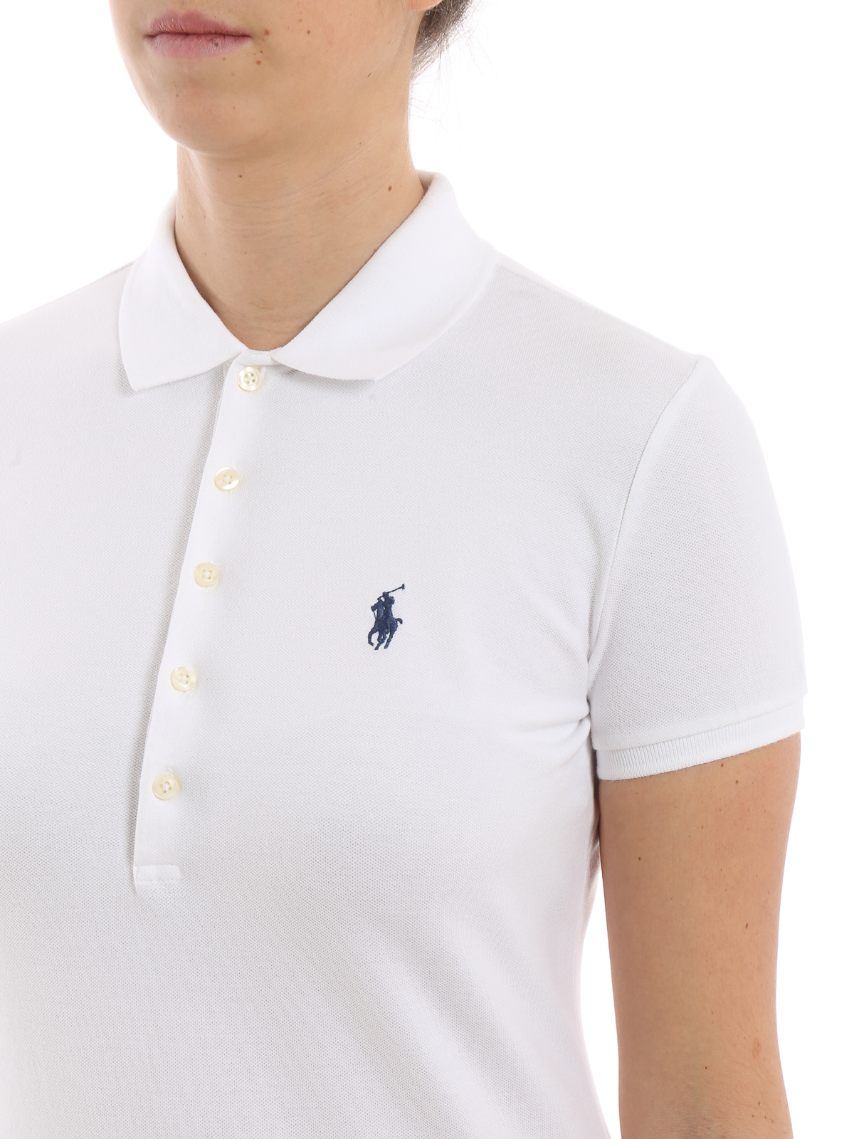 Polo shirts Polo Ralph Lauren - Slim fit white cotton polo shirt -  211505654011