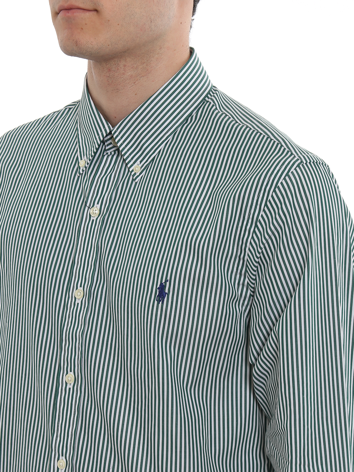 vitaliteit behang Aarzelen Shirts Polo Ralph Lauren - Striped button-down stretch cotton shirt -  710767330014