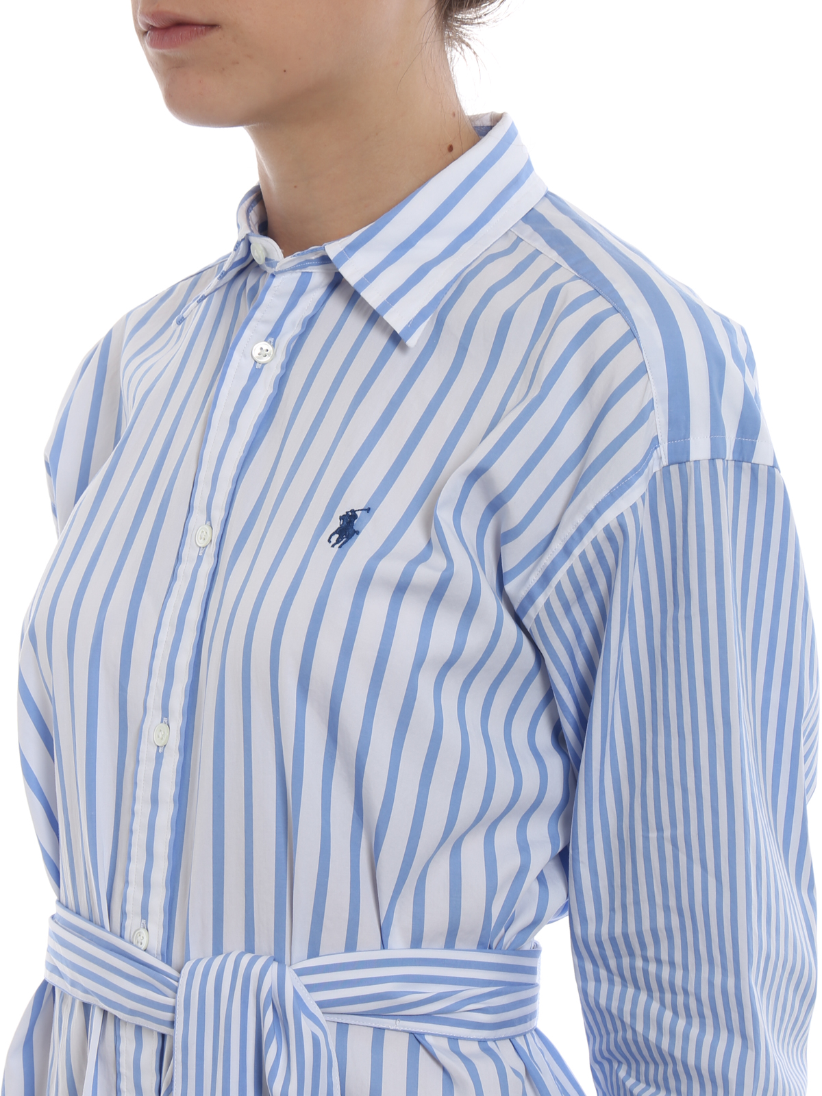 polo ralph lauren striped cotton shirtdress