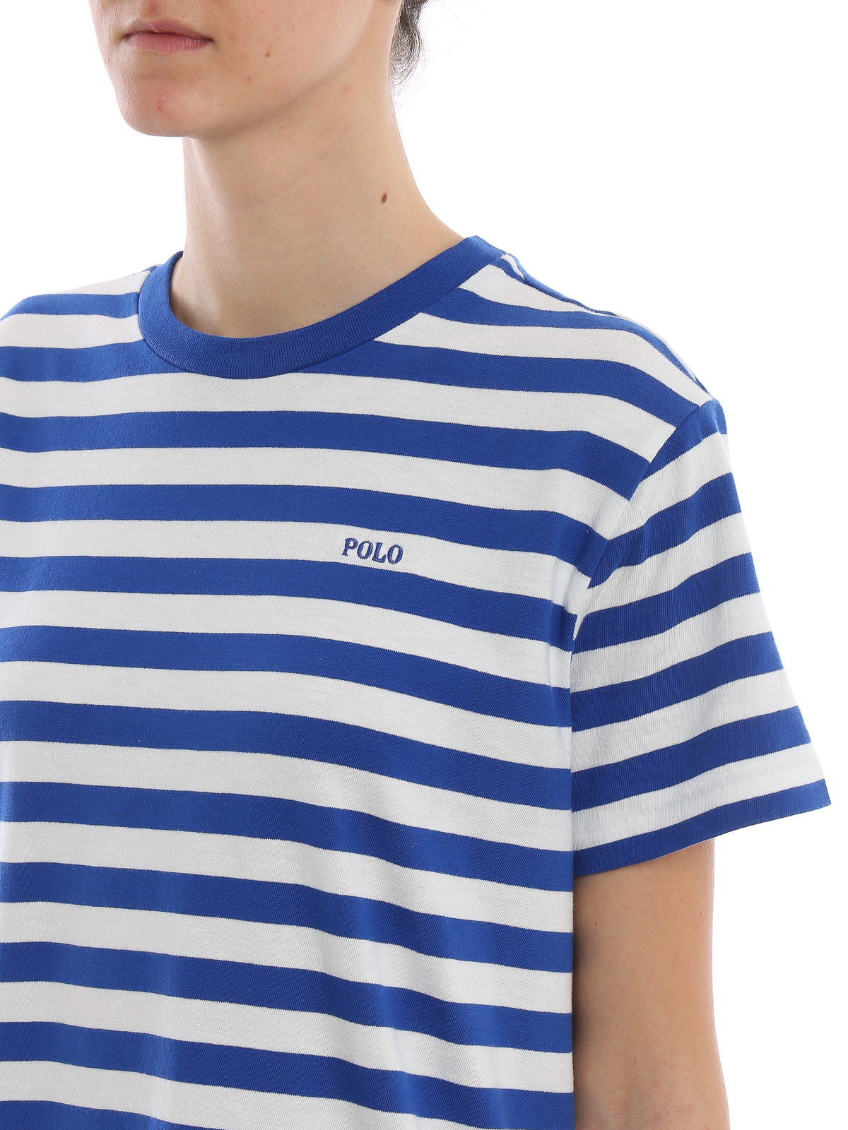 Short Dresses Polo Ralph Lauren Striped Logo Embroidery Cotton Dress 211732501001 