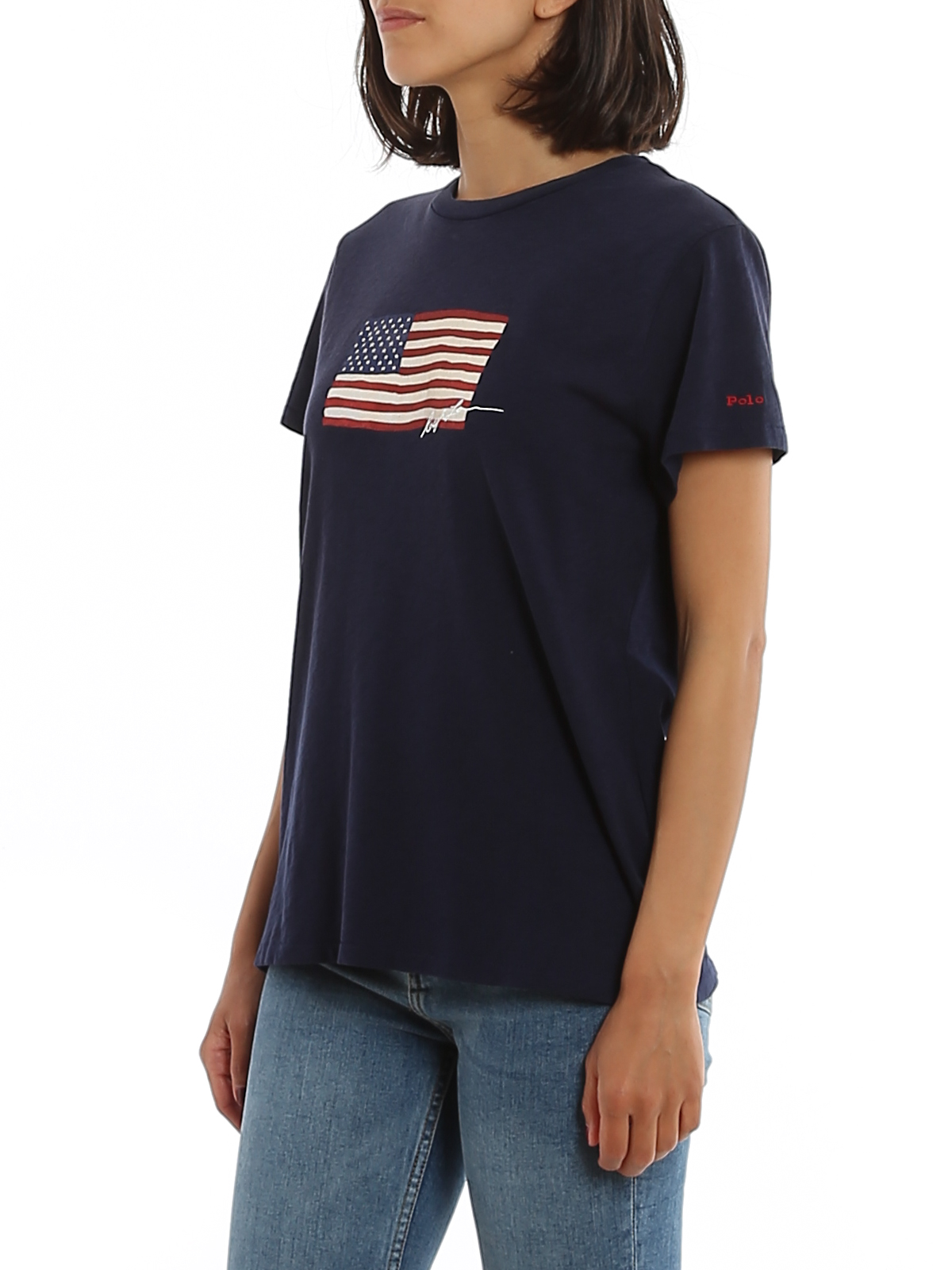 T-shirts Polo Ralph Lauren . flag cotton T-shirt - 211782940002