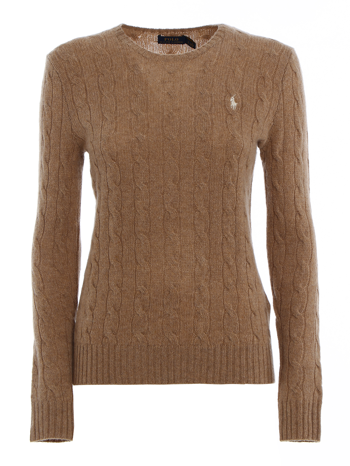 polo ralph lauren women's cable knit crew neck sweater