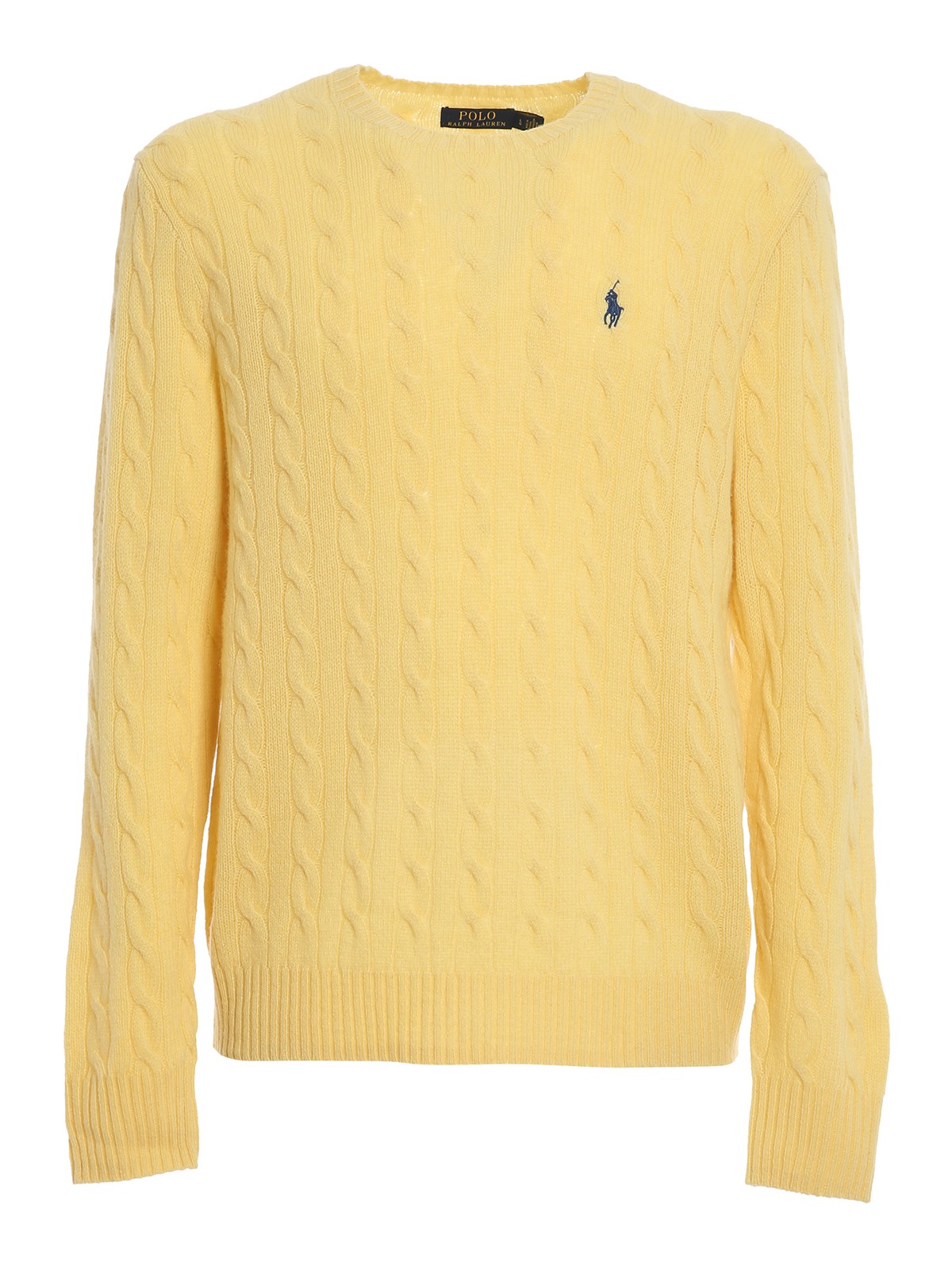 ralph lauren yellow cable knit sweater