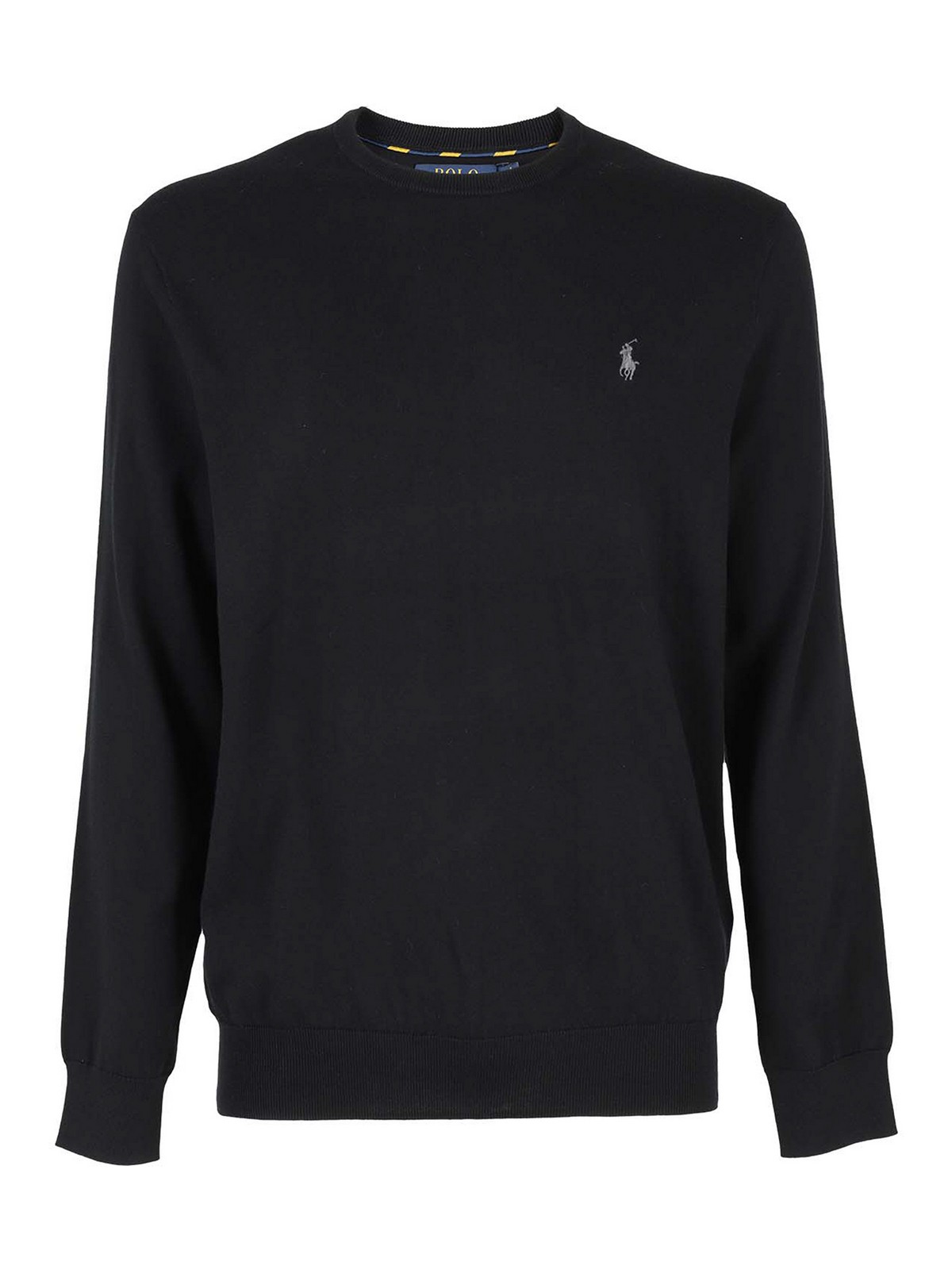 Polo Ralph Lauren Pima Cotton Crew Neck Sweater In Black