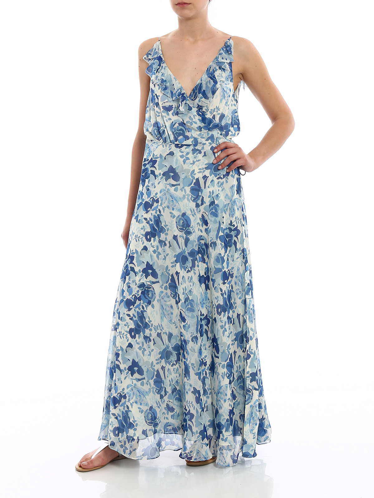 ralph lauren blue wrap dress