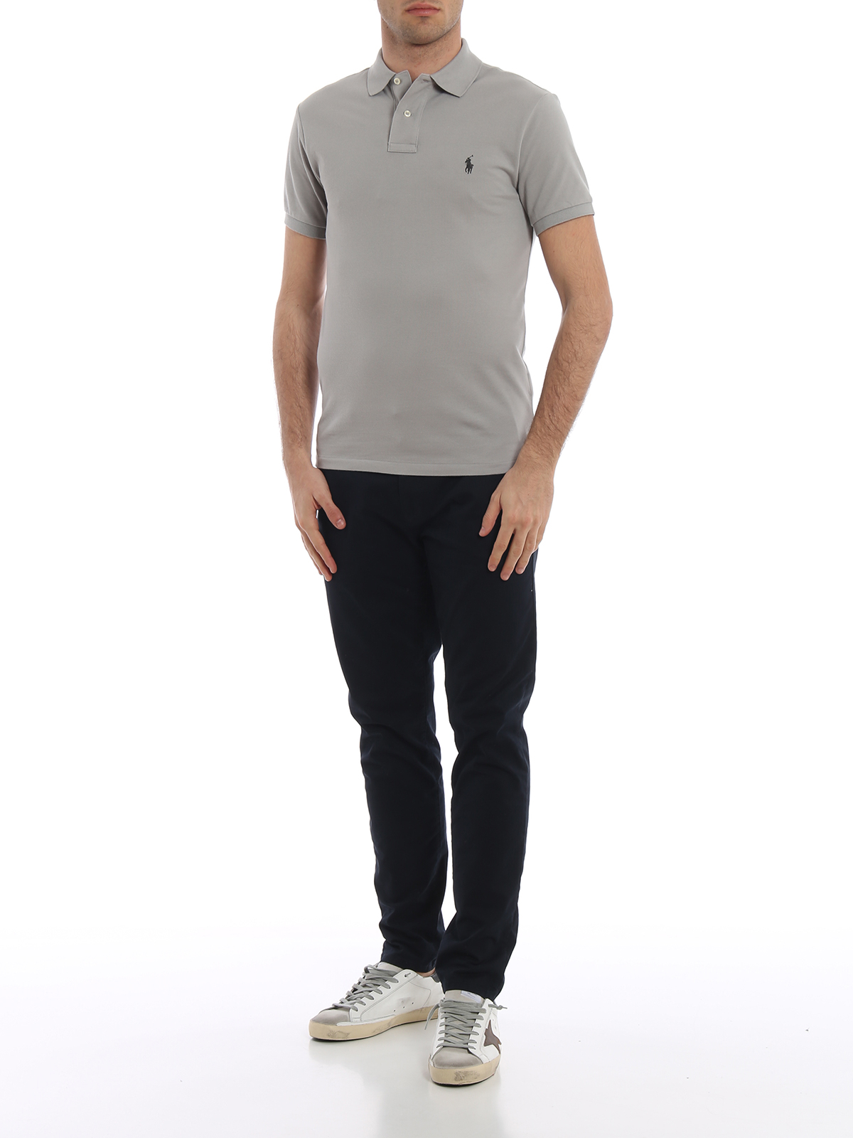 Polo shirts Polo Ralph Lauren - Classic grey polo shirt in pique cotton -  710536856174