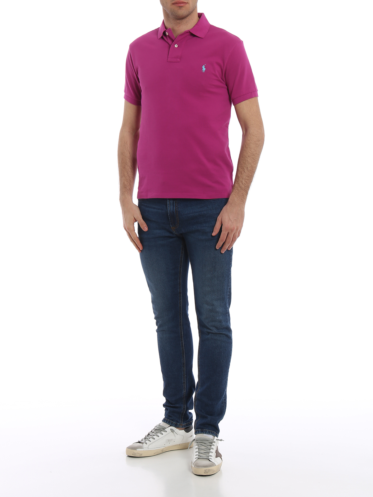 Polo shirts Polo Ralph Lauren - Classic purple polo shirt in pique cotton -  710536856172