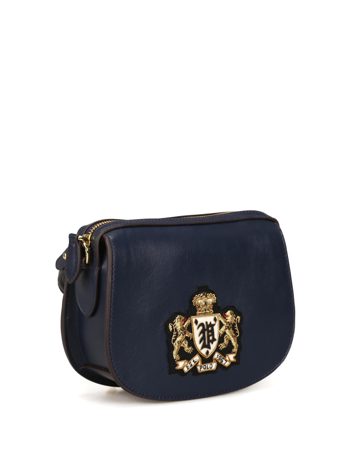 Shoulder bags Polo Ralph Lauren - Bullion Mini dark blue leather bag -  428745955001