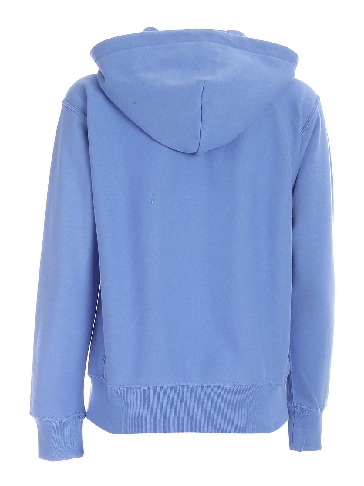 Polo Ralph Lauren - Logo embroidery sweatshirt in light blue ...