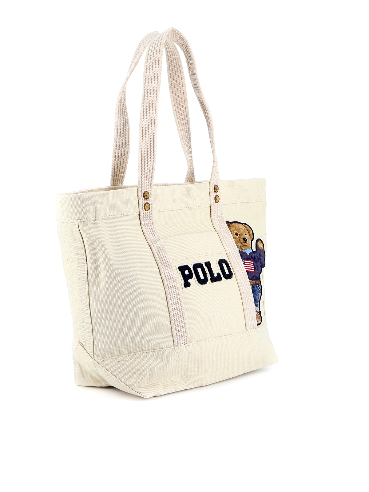 Totes bags Polo Ralph Lauren - Logo patch cotton shopper - 428746448001