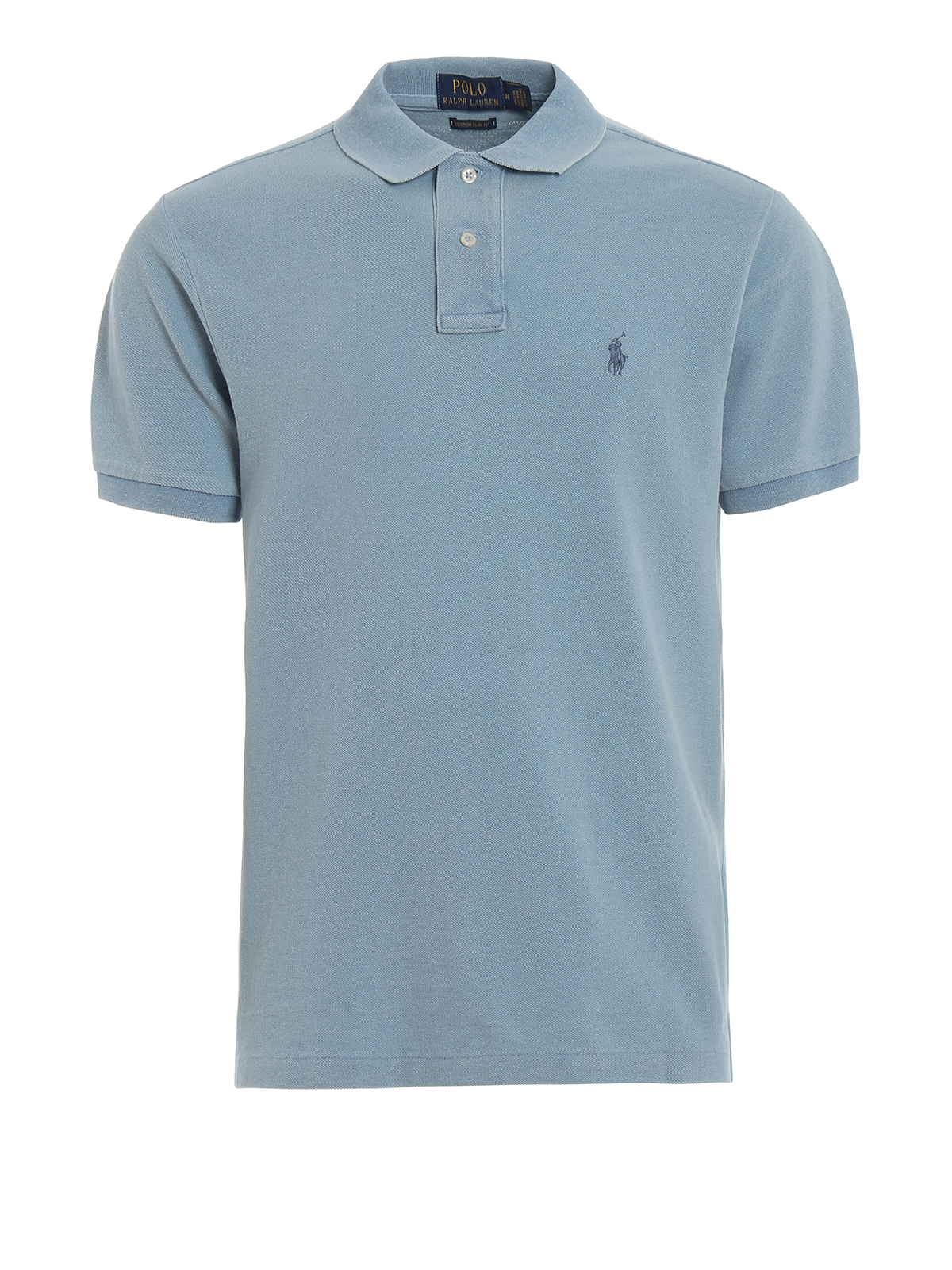 Polo shirts Polo Ralph Lauren - Light blue pique cotton polo shirt -  710680784086