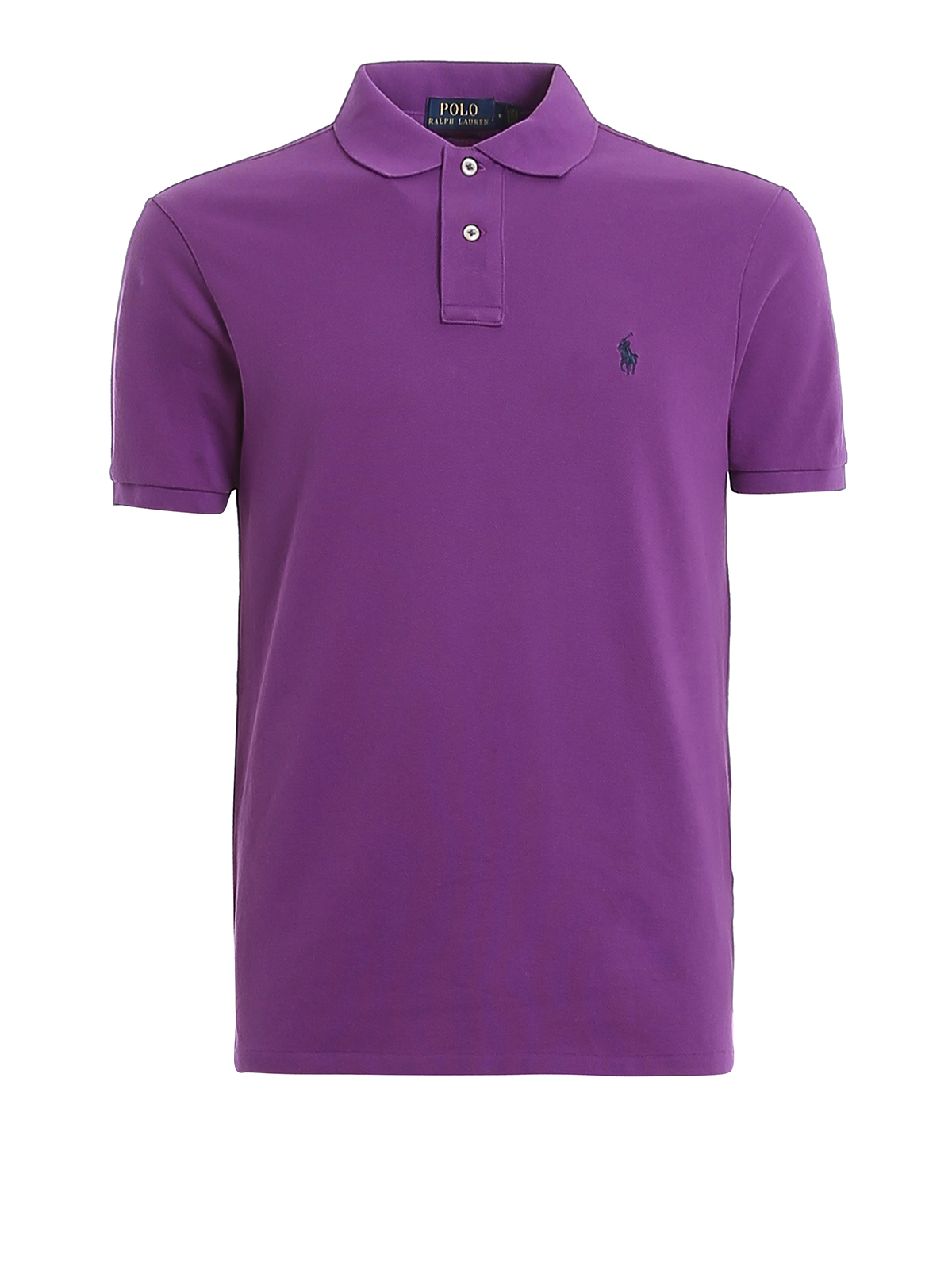 Polo shirts Polo Ralph Lauren - Logo embroidery purple pique polo shirt -  710795080030