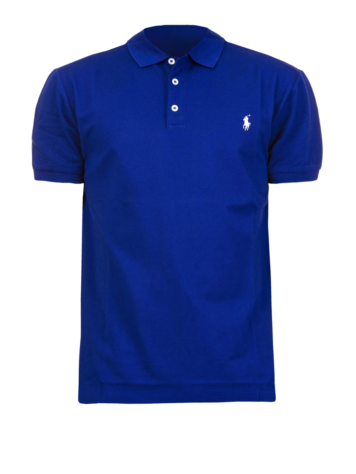 Polo shirts Polo Ralph Lauren - Logo royal blue pique cotton polo shirt ...