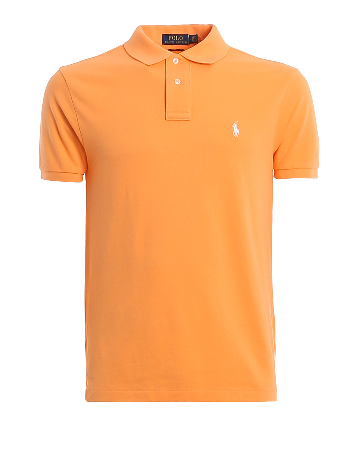 Polo shirts Polo Ralph Lauren - Orange pique cotton polo shirt -  710795080027