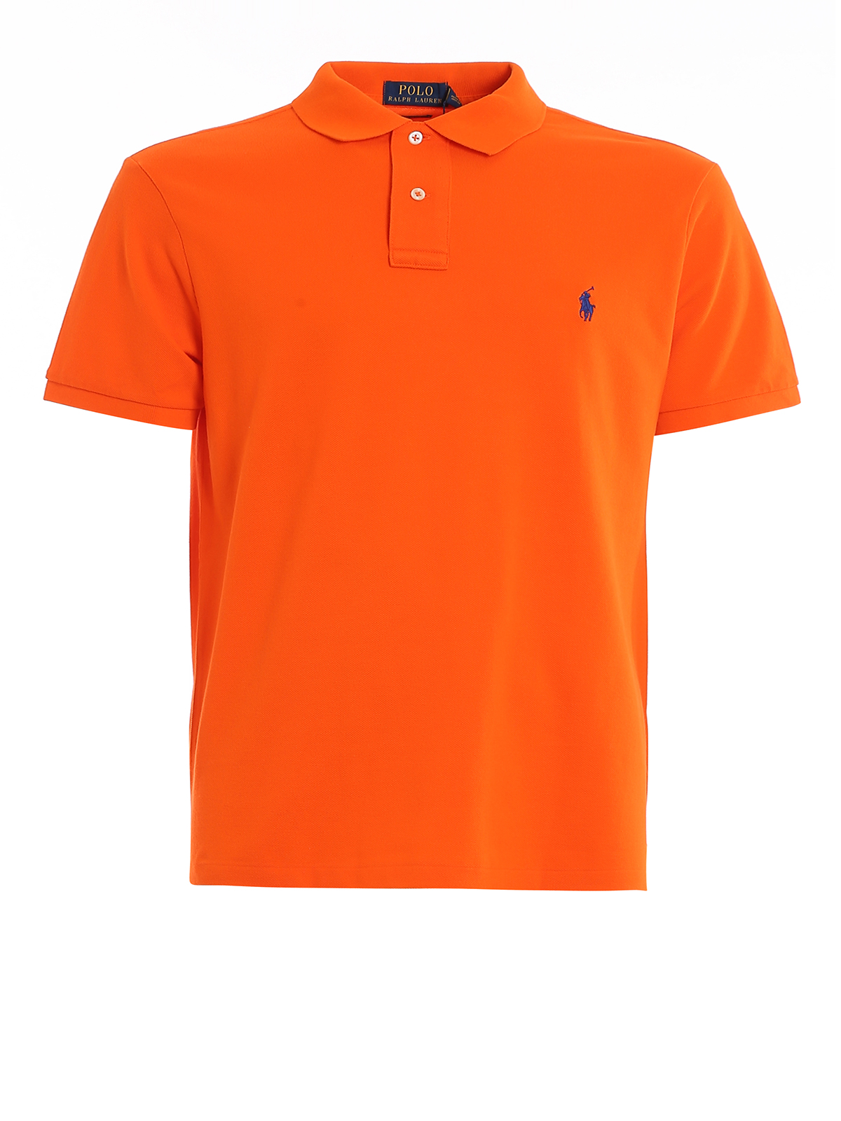 Polo shirts Polo Ralph Lauren - Orange pique cotton polo shirt ...