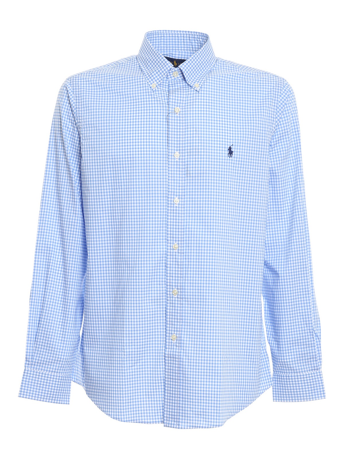 polo ralph lauren blue check shirt